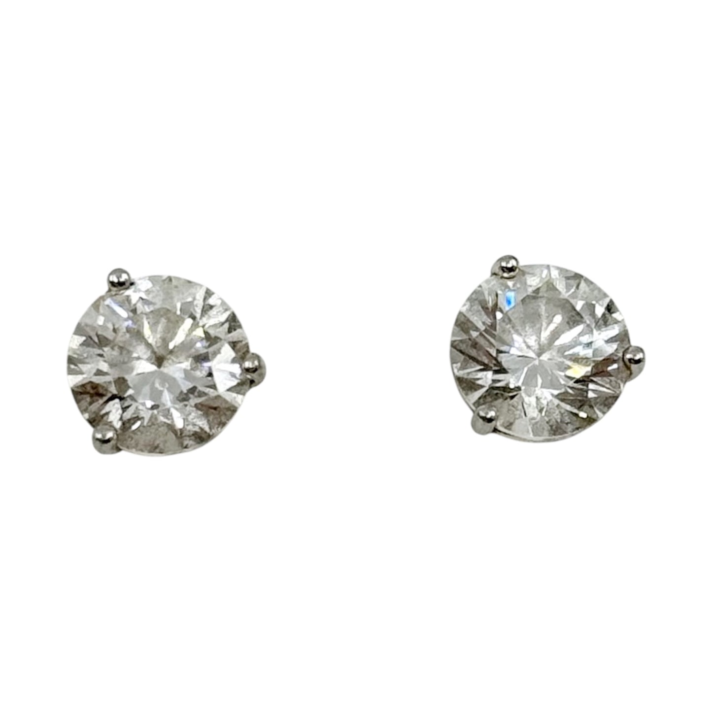 sterling silver 8mm cubic zirconia stud earrings GM1161