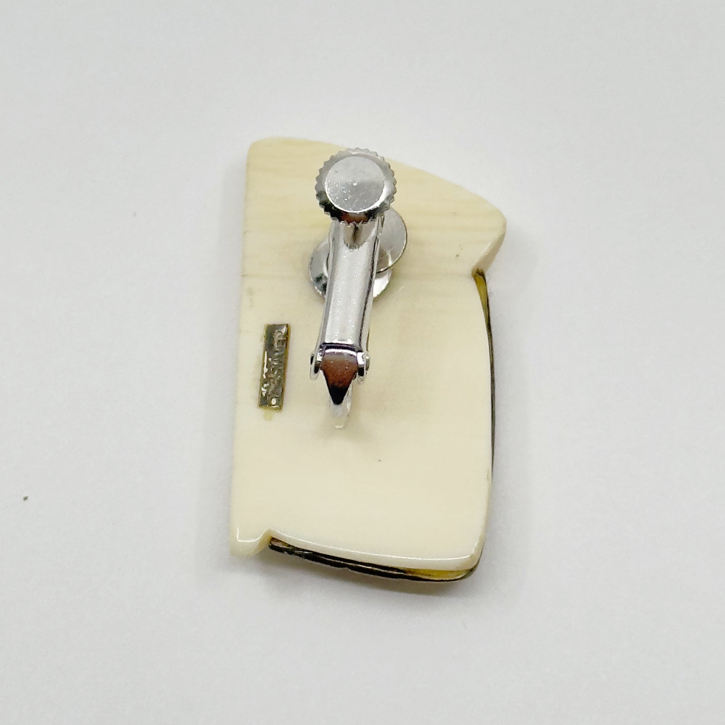 Vintage Sterling silver bone earrings - GM1005