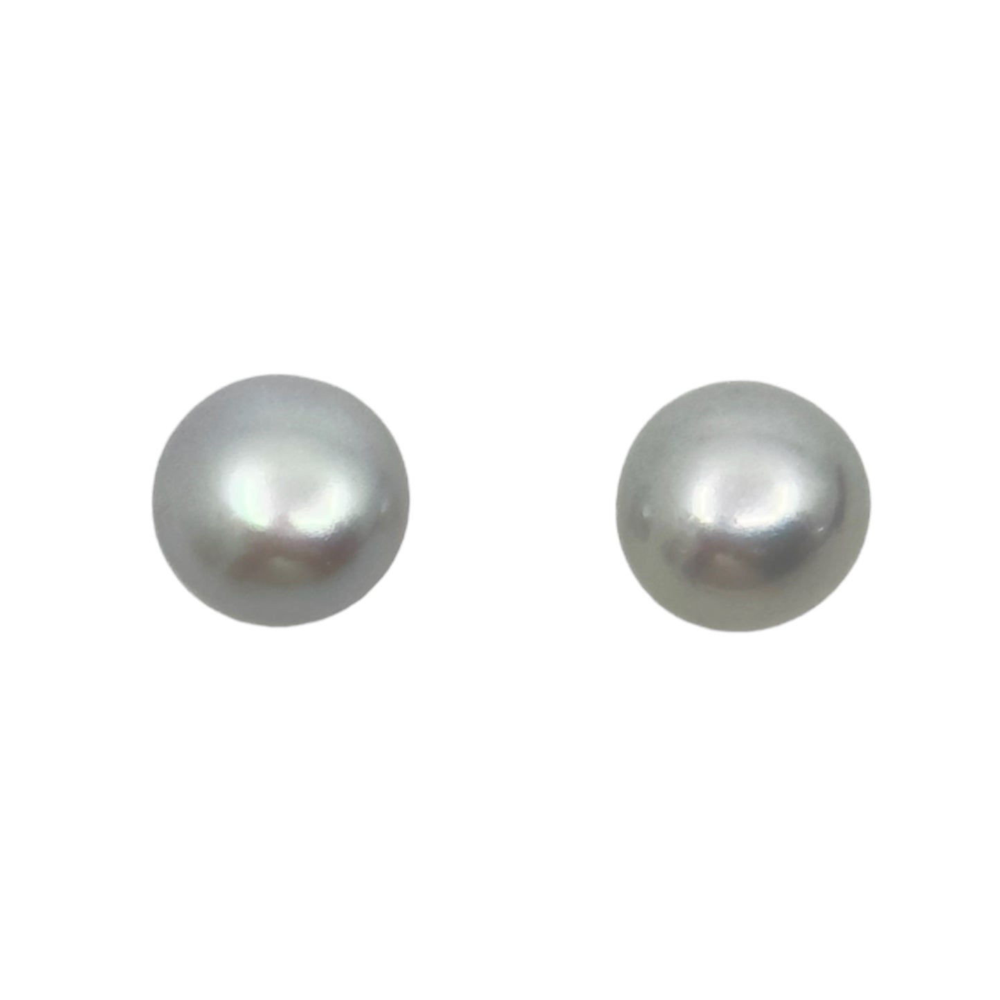 Sterling silver 9mm freshwater perl stud earrings - GM1010