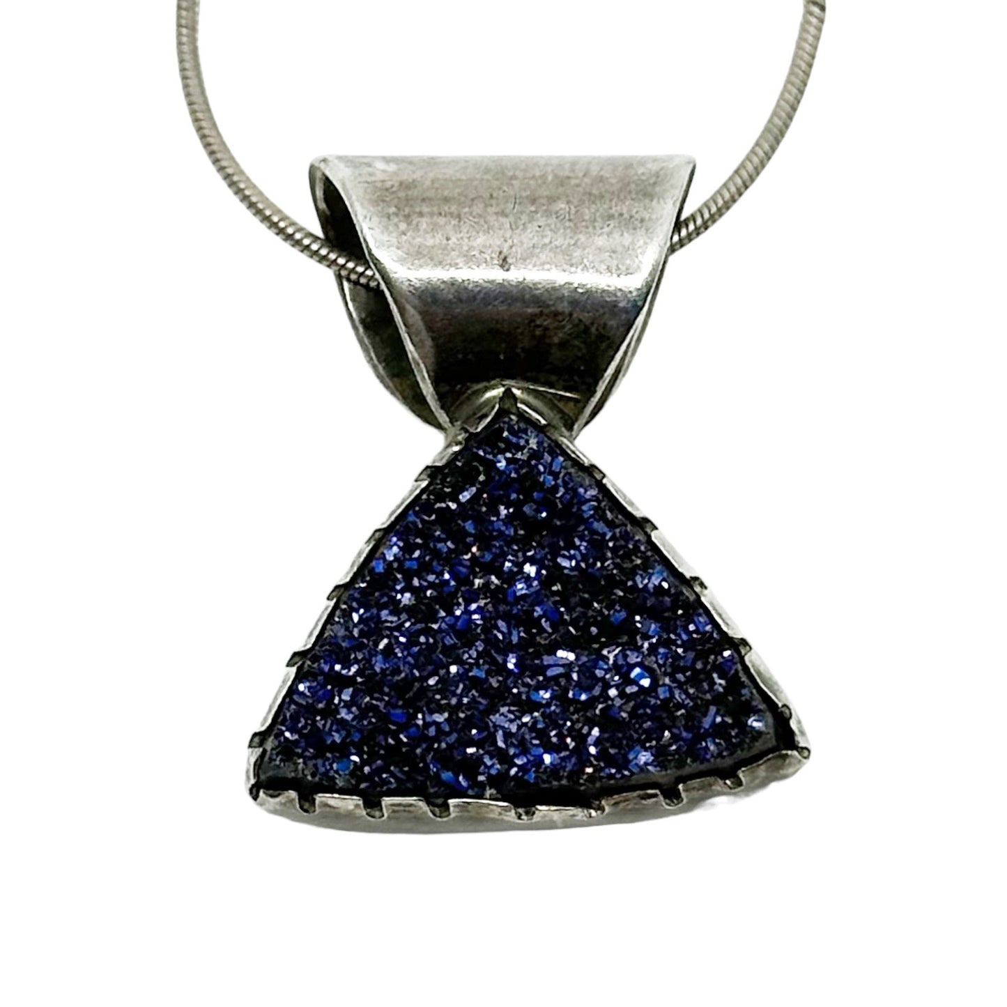 BH Zuni Sterling silver druzy pendant - GM1013