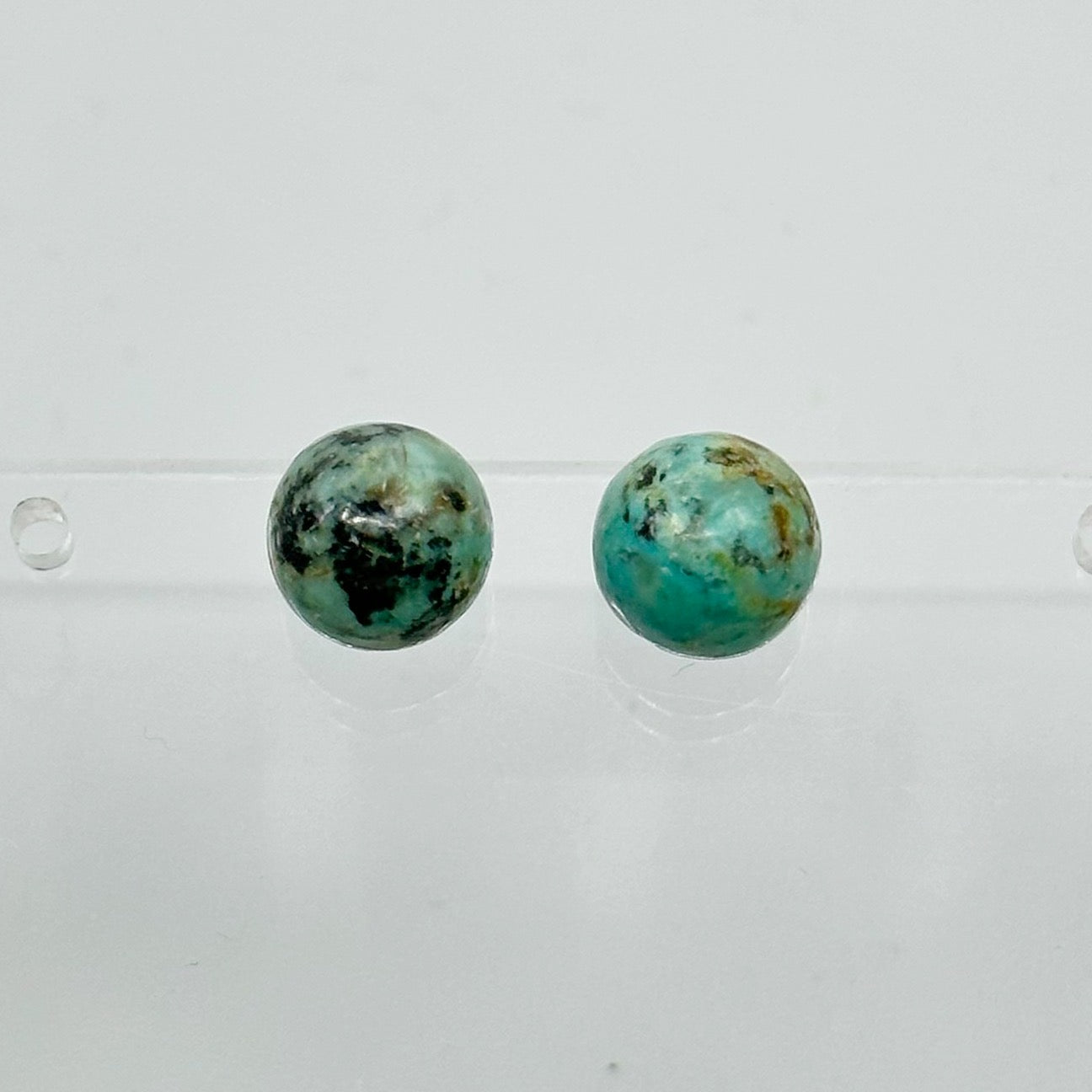 sterling silver turquoise bead stud earrings - GM1018