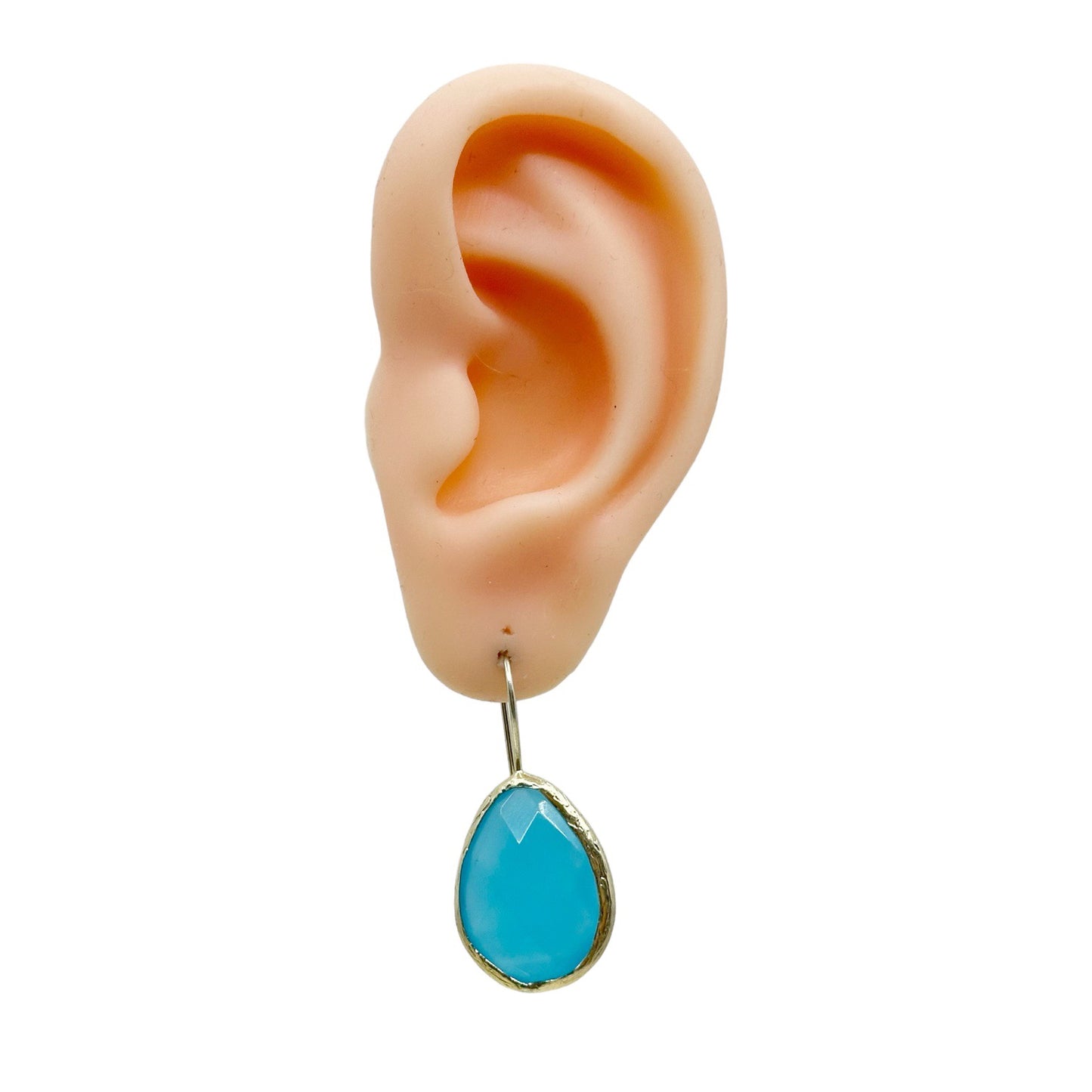Sterling silver chalcedony earrings - GM1028
