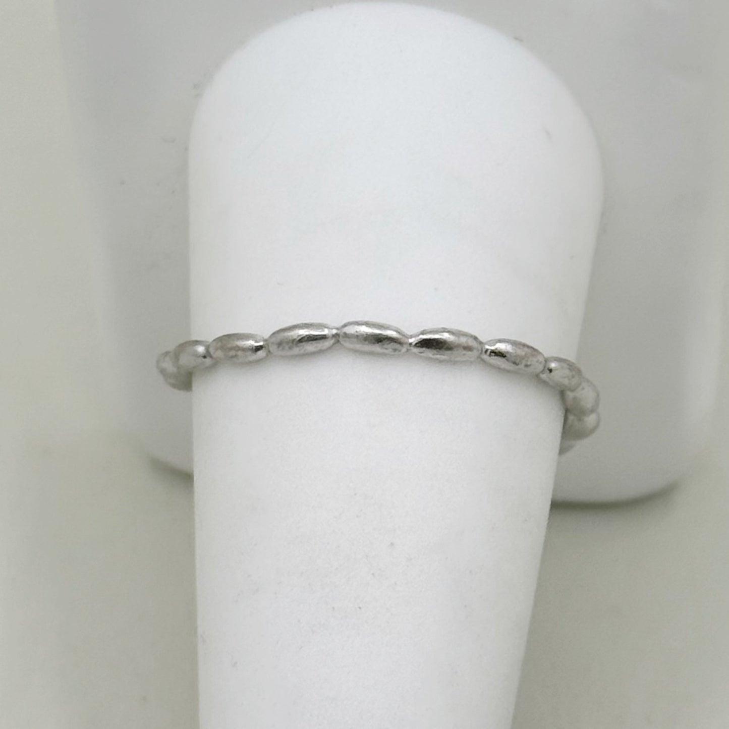 QG sterling silver bead band ring - GM104