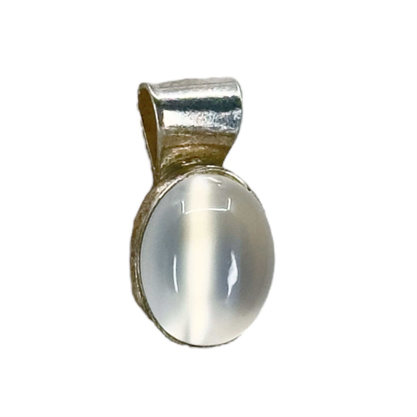 Handcrafted sterling silver cat eye moonstone pendant - GM1043