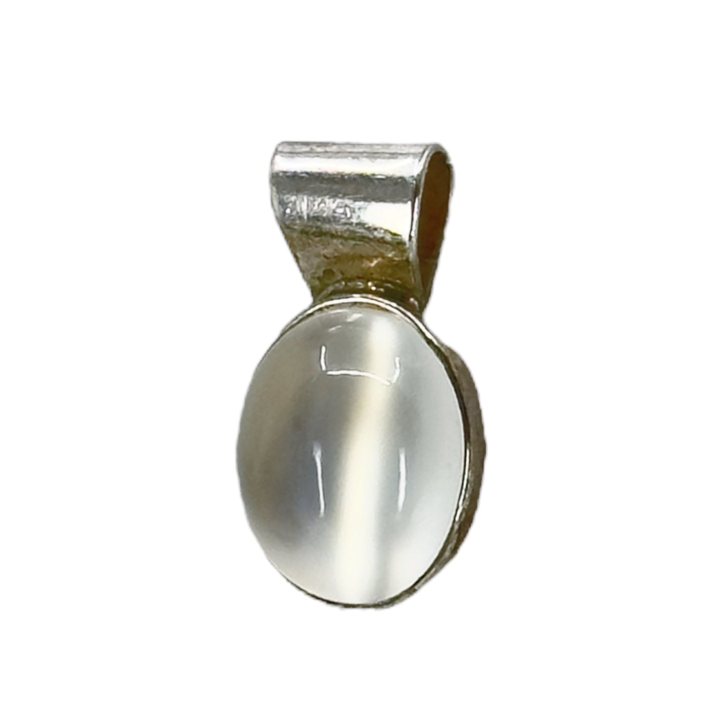 Handcrafted sterling silver cat eye moonstone pendant - GM1043