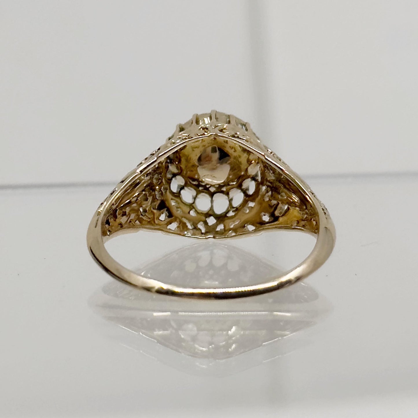 Victorian 12k Gold 1.25 Carat Dutch Rose Cut Diamond ring