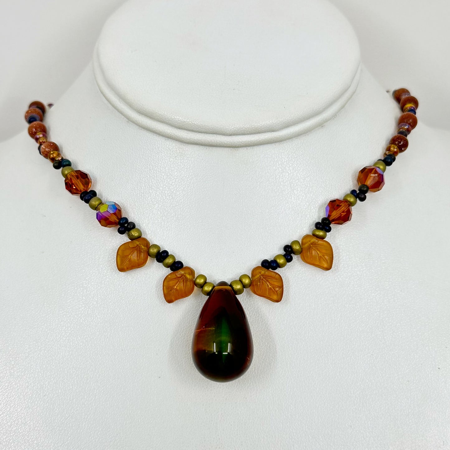 cultured pearl & glass bead necklace - GM1049
