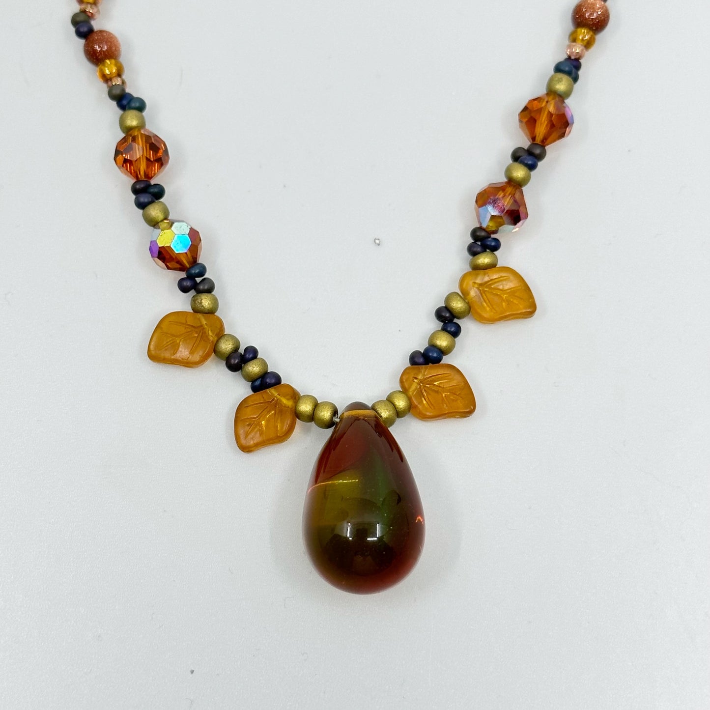 cultured pearl & glass bead necklace - GM1049