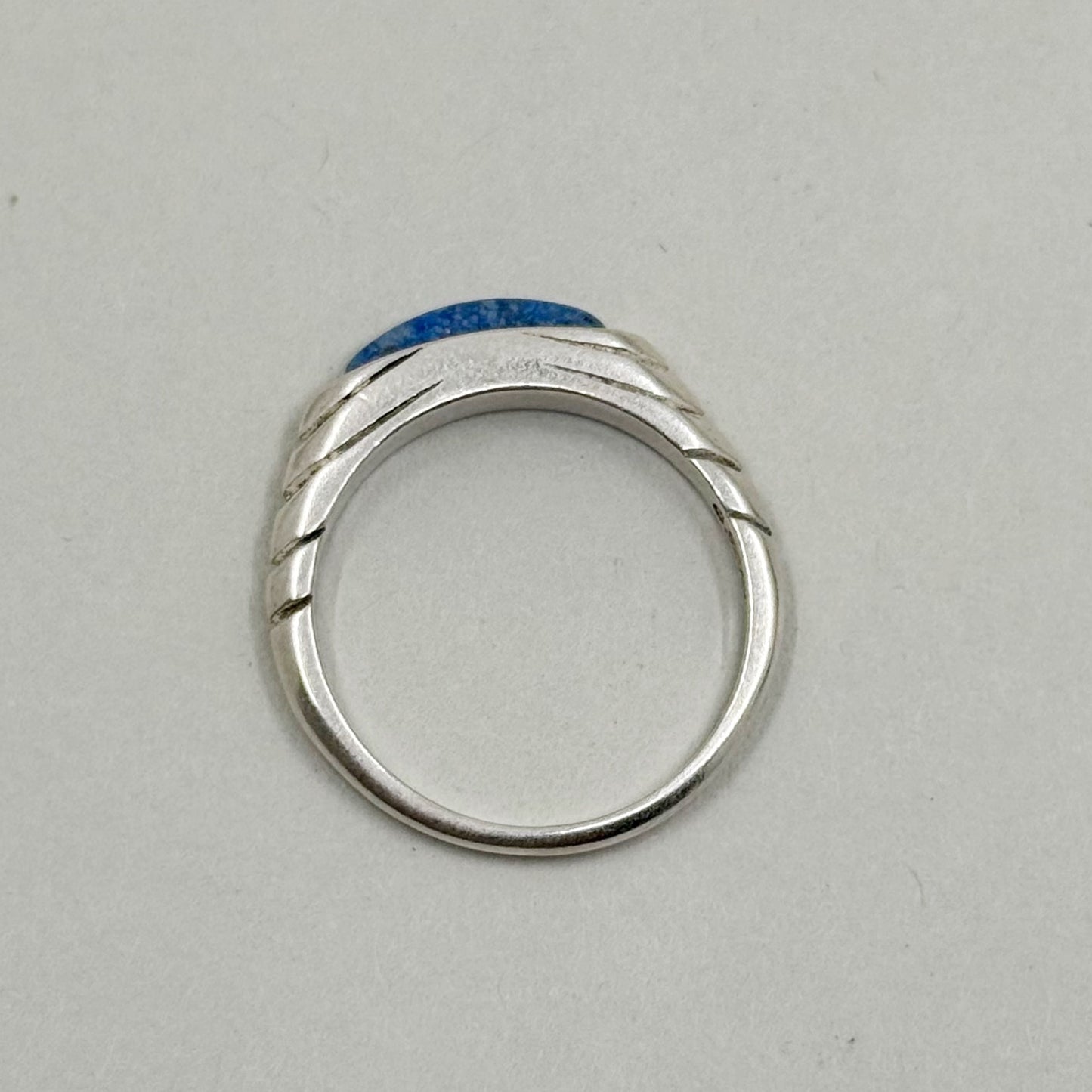 Carolyn Pollack Relios sterling silver lapis lazuli inlay stack band ring - GM105