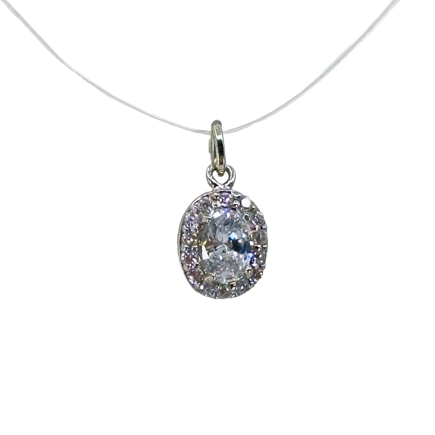 Sterling silver Cubic Zirconia pendant - GM1050
