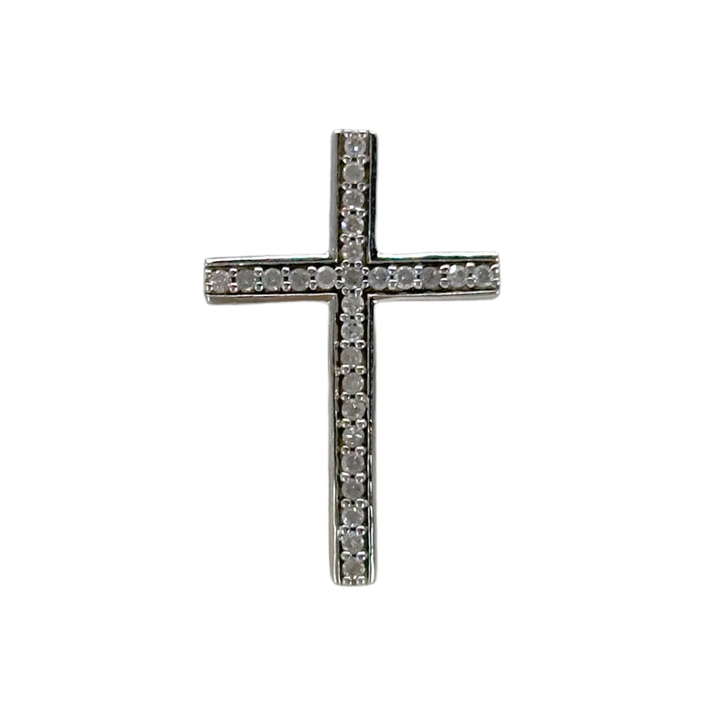Sterling silver .25 carat Diamond Cross pendant - GM1054