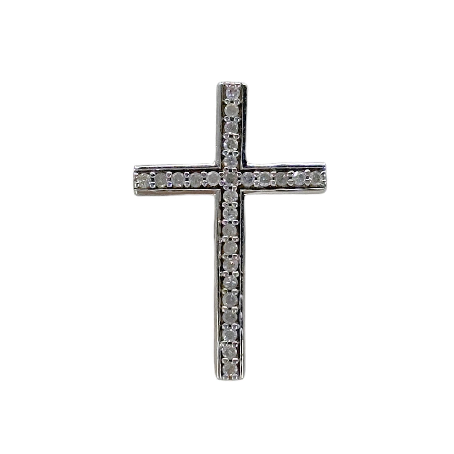 Sterling silver .25 carat Diamond Cross pendant - GM1054