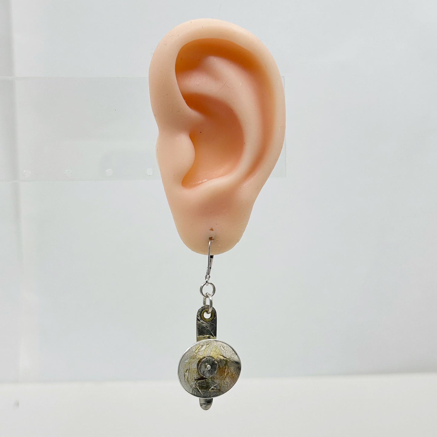 Hand Made 24k gold & sterling silver drop earrings - GM1060