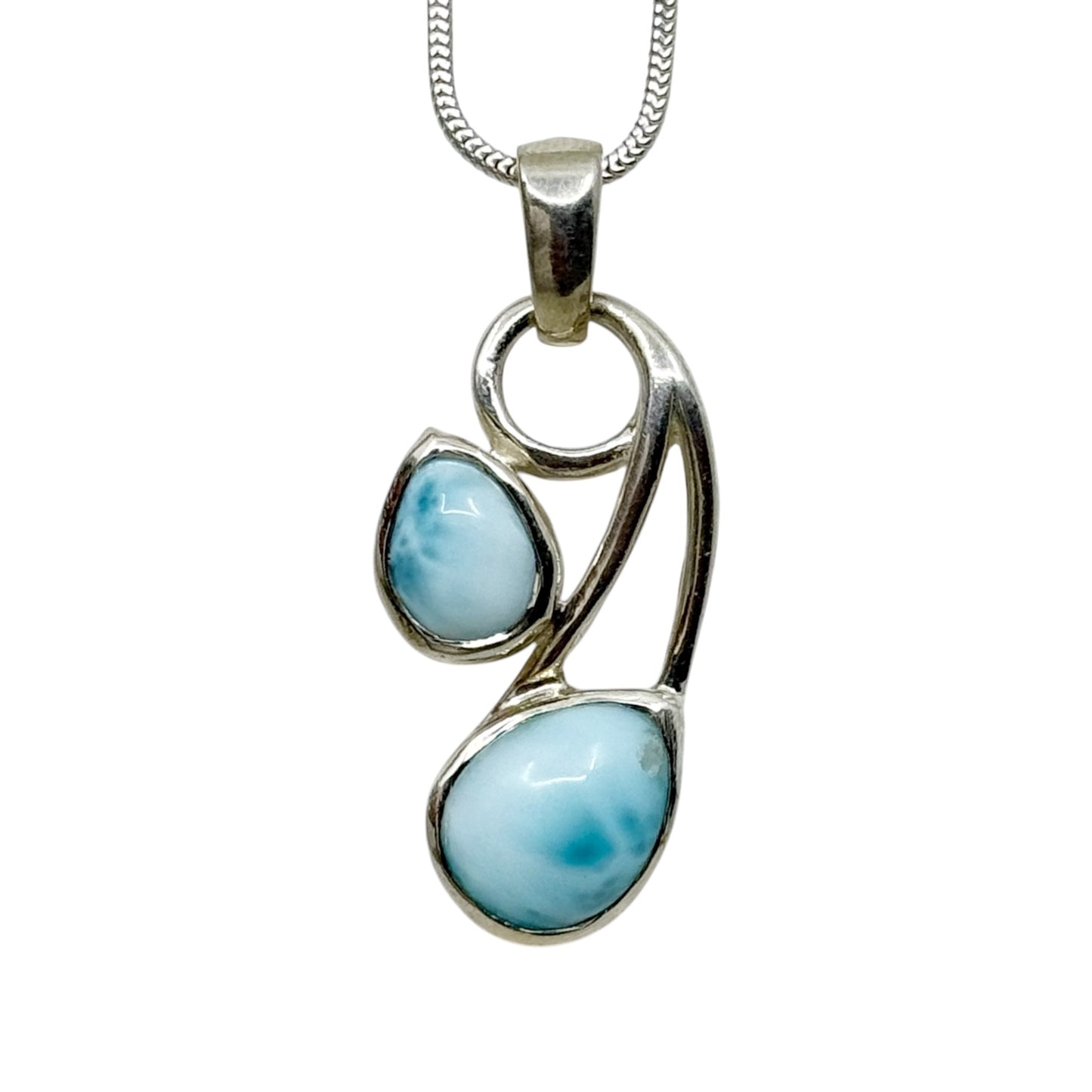 sterling silver Larimar pendant - GM1065