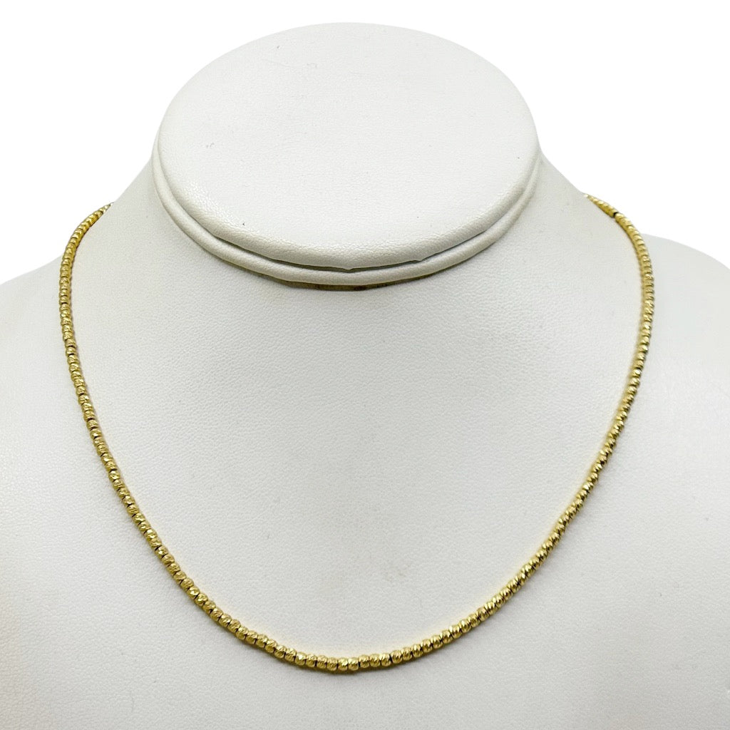 Fas Gold vermeil sterling silver bead necklace - GM1065