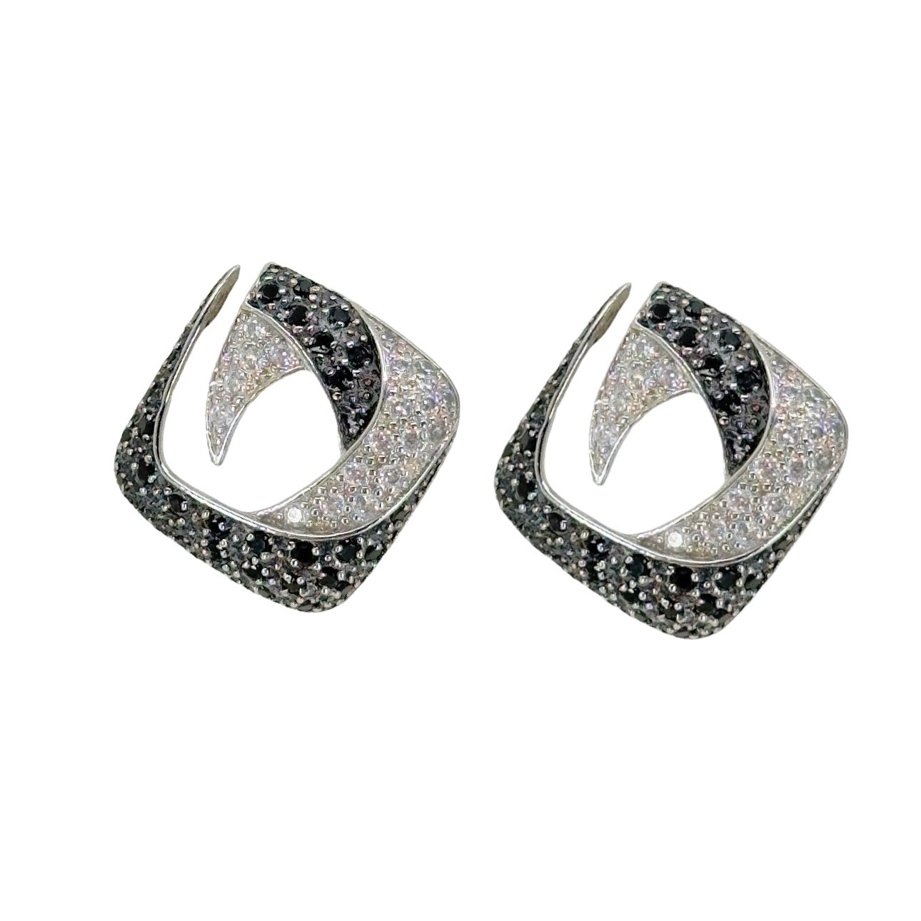 Sterling silver cubic zirconia earrings - GM1066