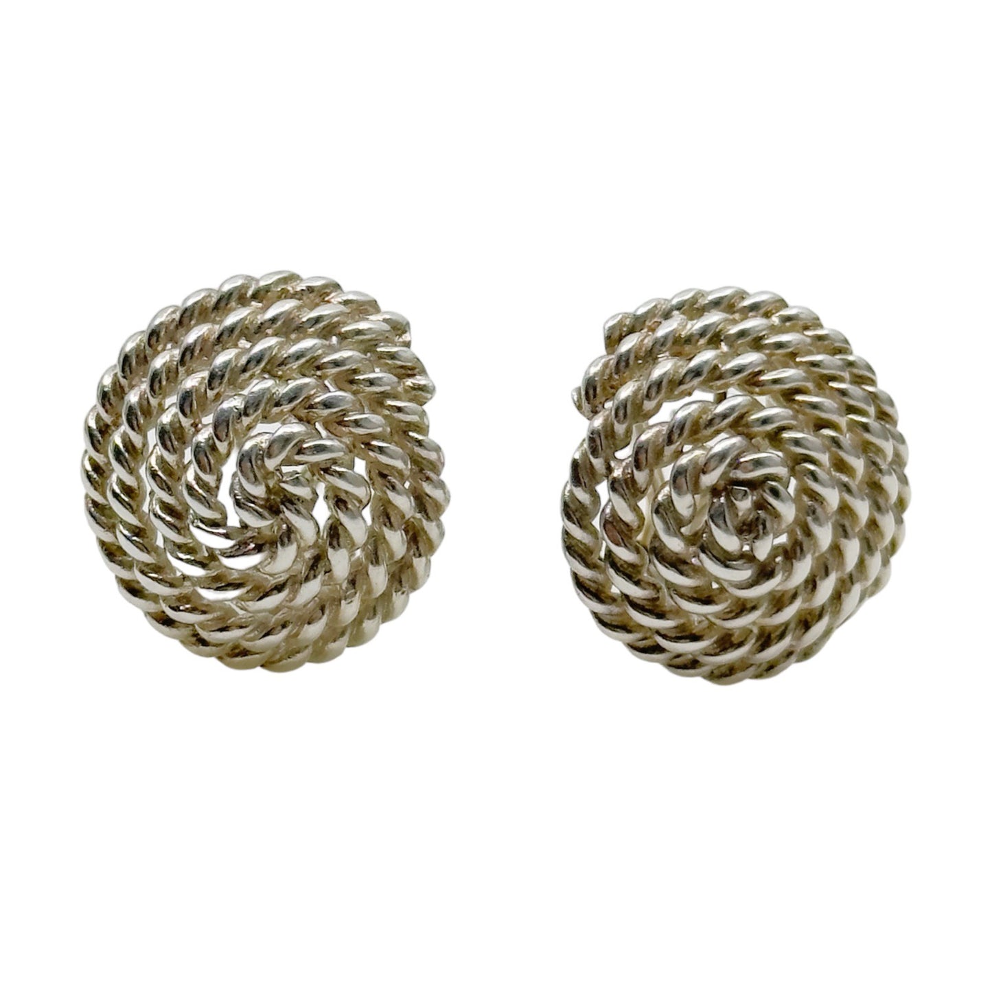 Tiffany & Co sterling silver Coiled Rope earrings - GM1068