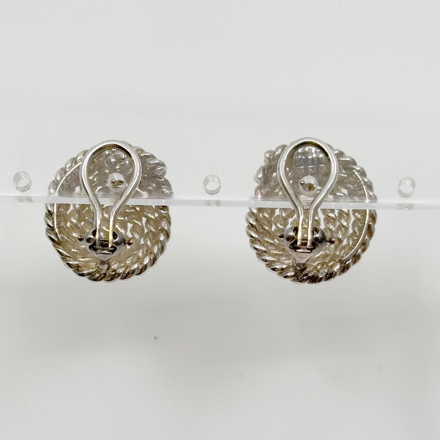 Tiffany & Co sterling silver Coiled Rope earrings - GM1068