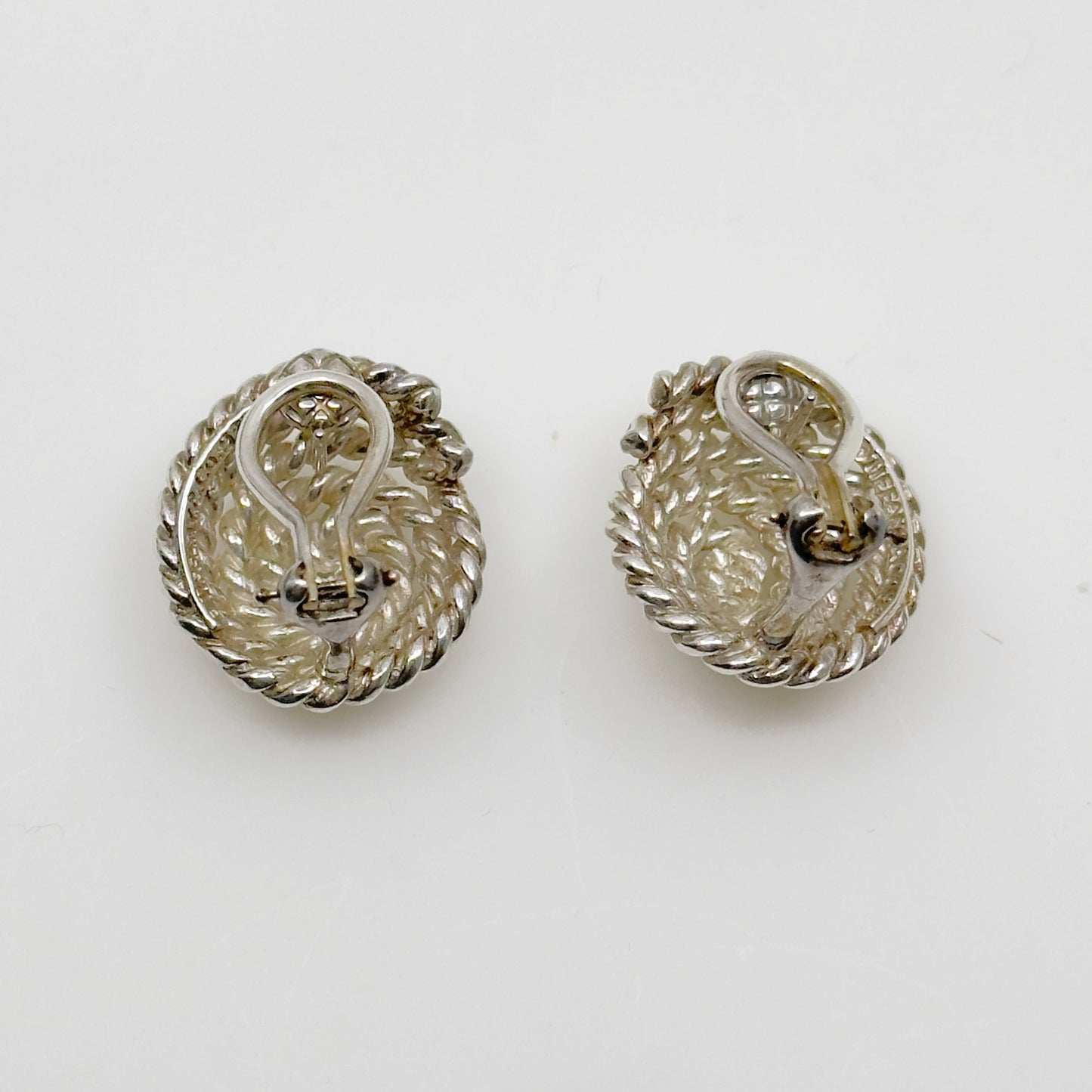 Tiffany & Co sterling silver Coiled Rope earrings - GM1068