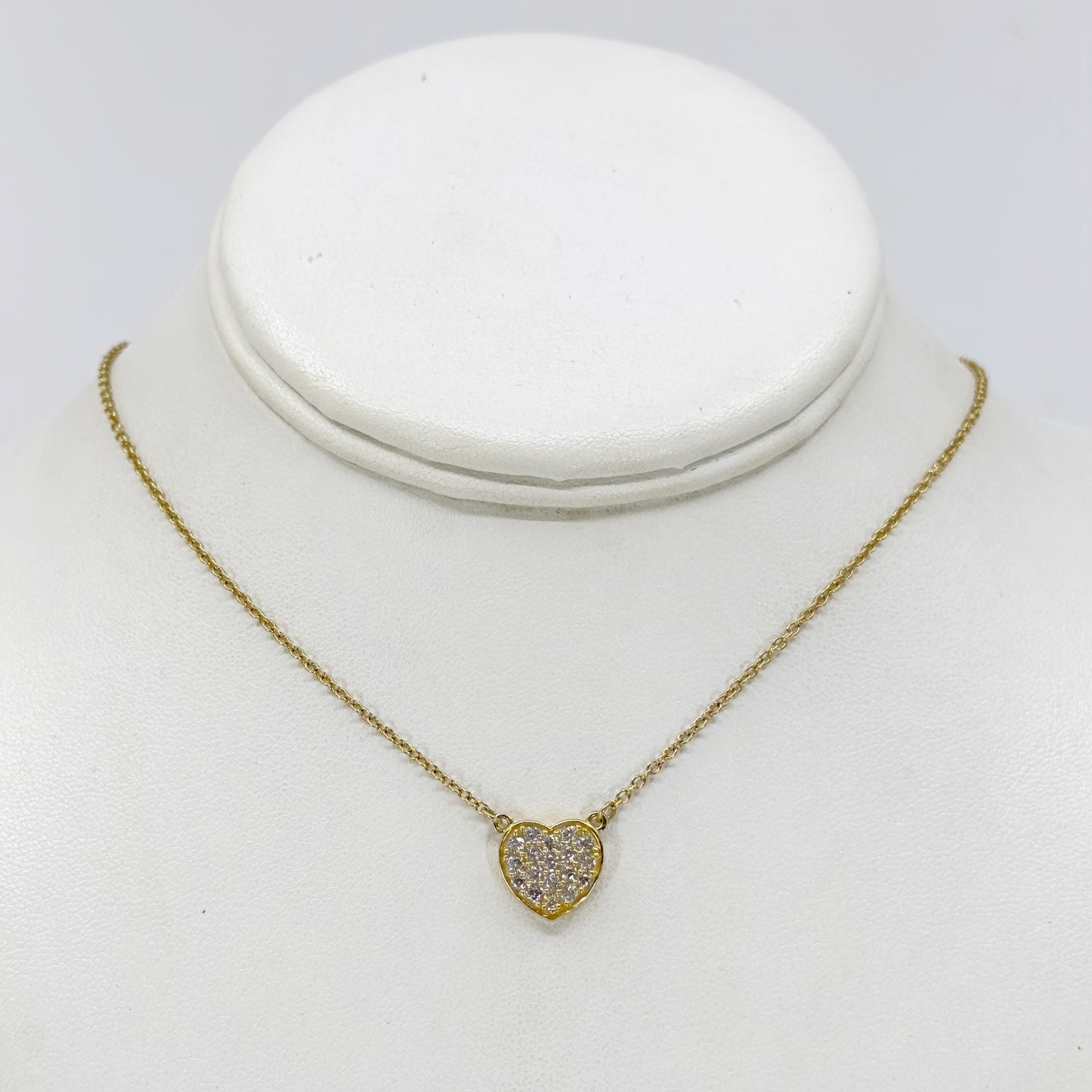 D'joy Gold over stainless steel cubic zirconia heart necklace - GM107