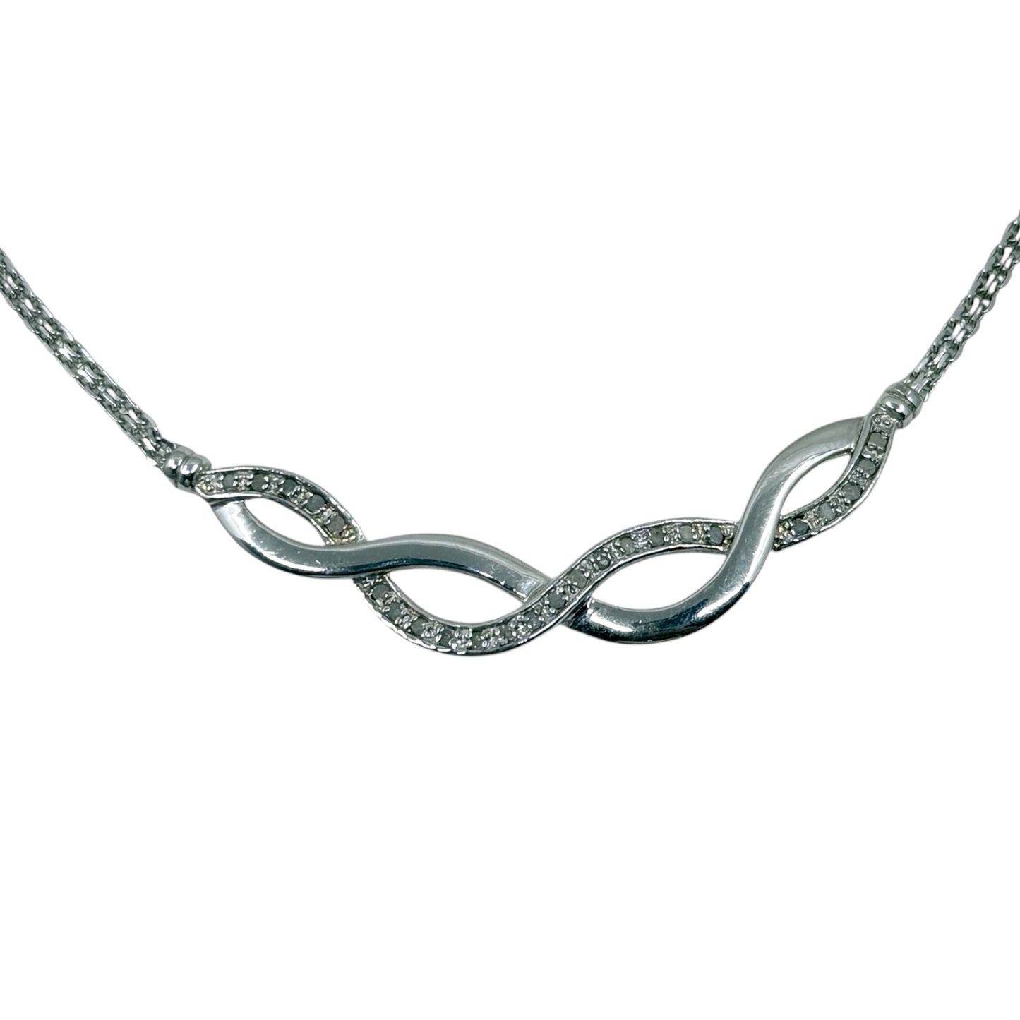 sterling silver .25 carat diamond necklace - GM1072