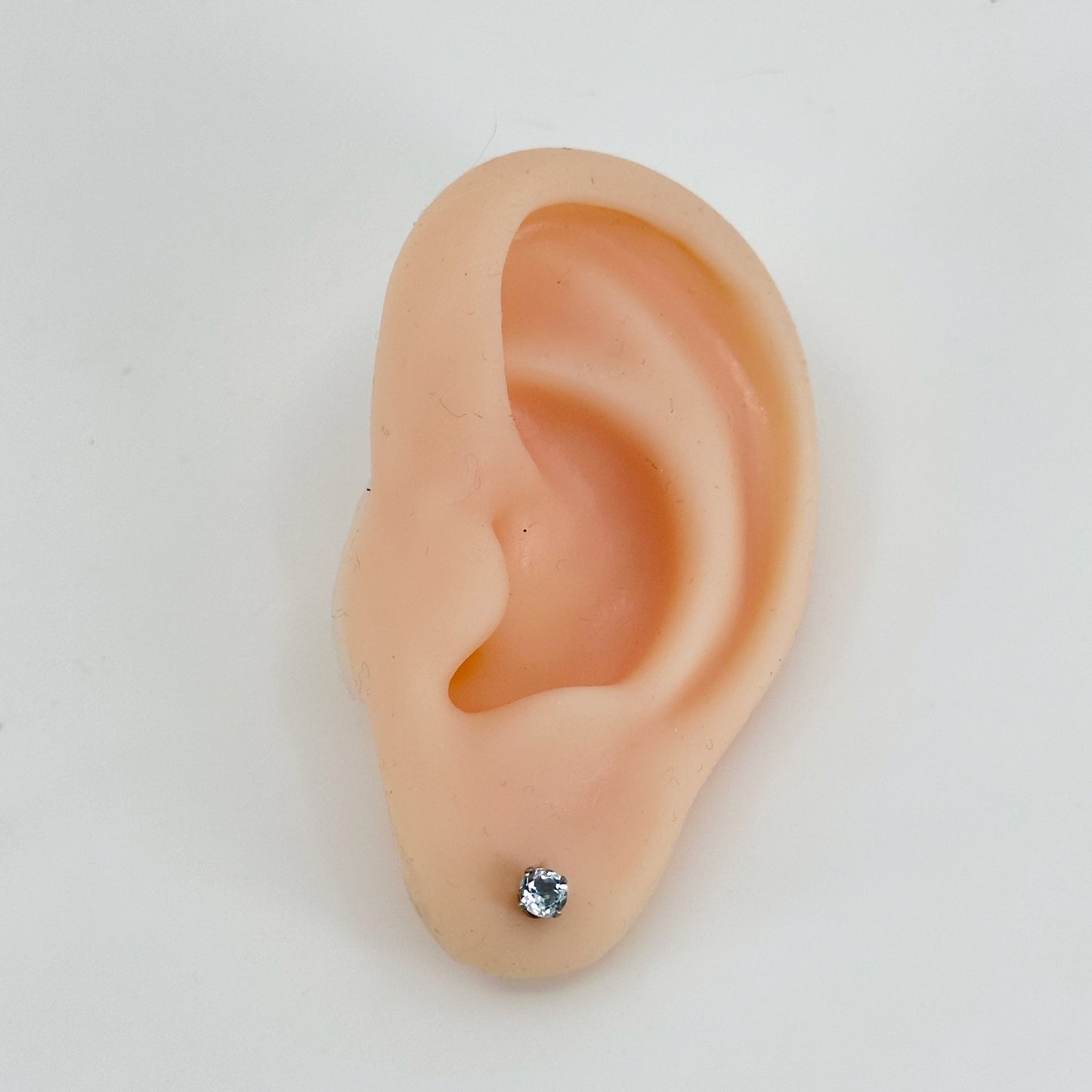 sterling silver blue topaz stud earrings - GM1073