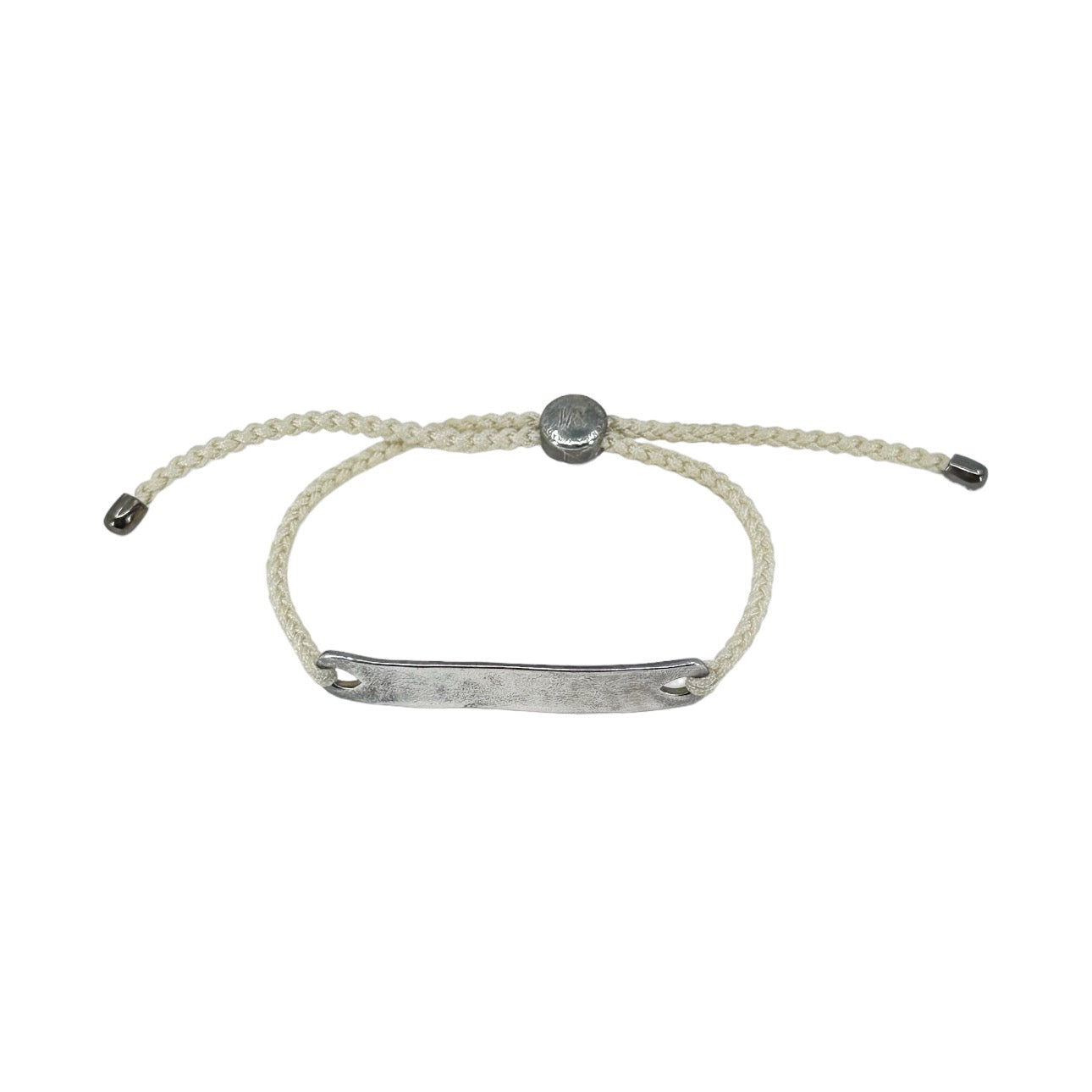 Monica Vinader sterling silver white cord My Faith adjustable bracelet - GM1074
