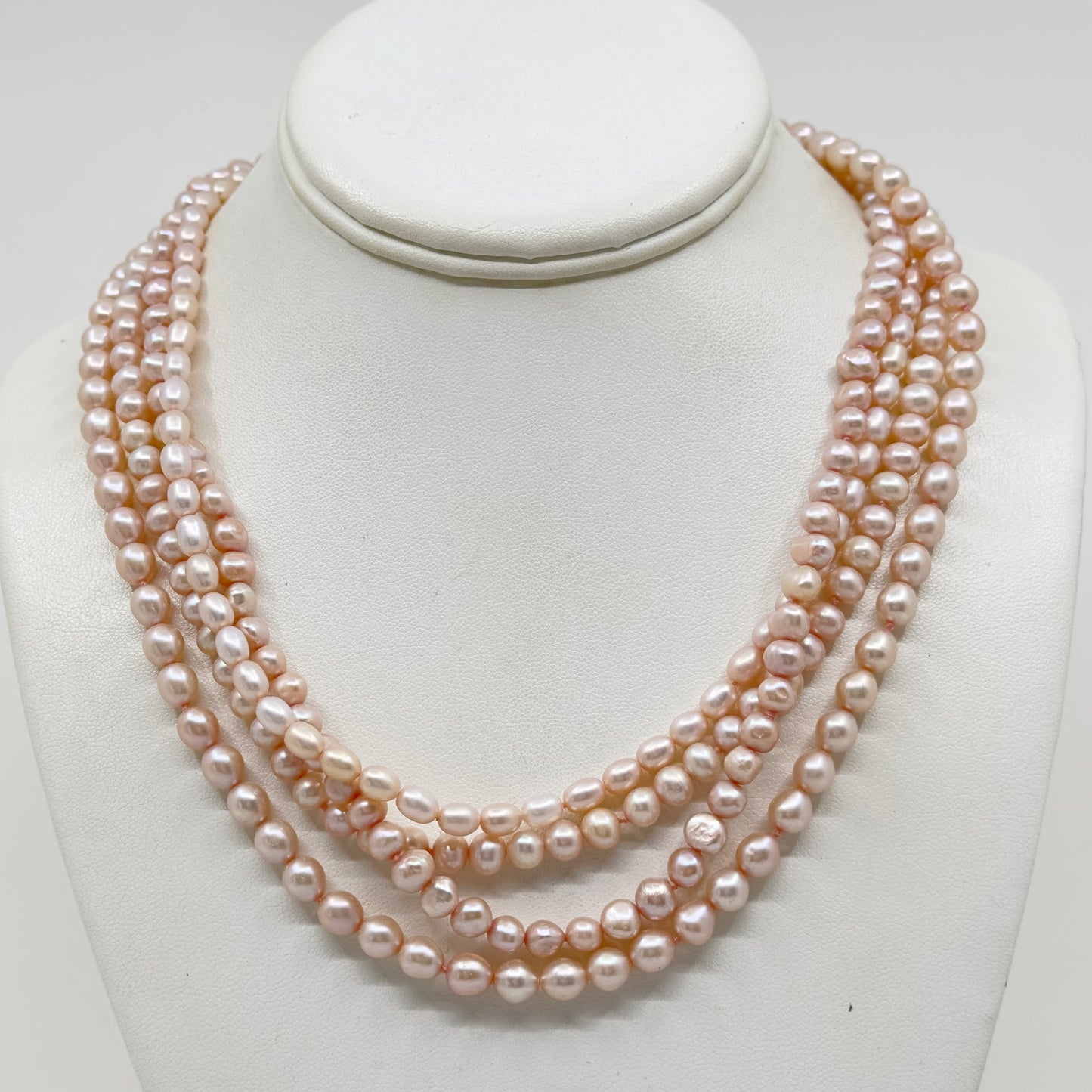 Sterling silver Freshwater Pearl Torsade necklace - GM108