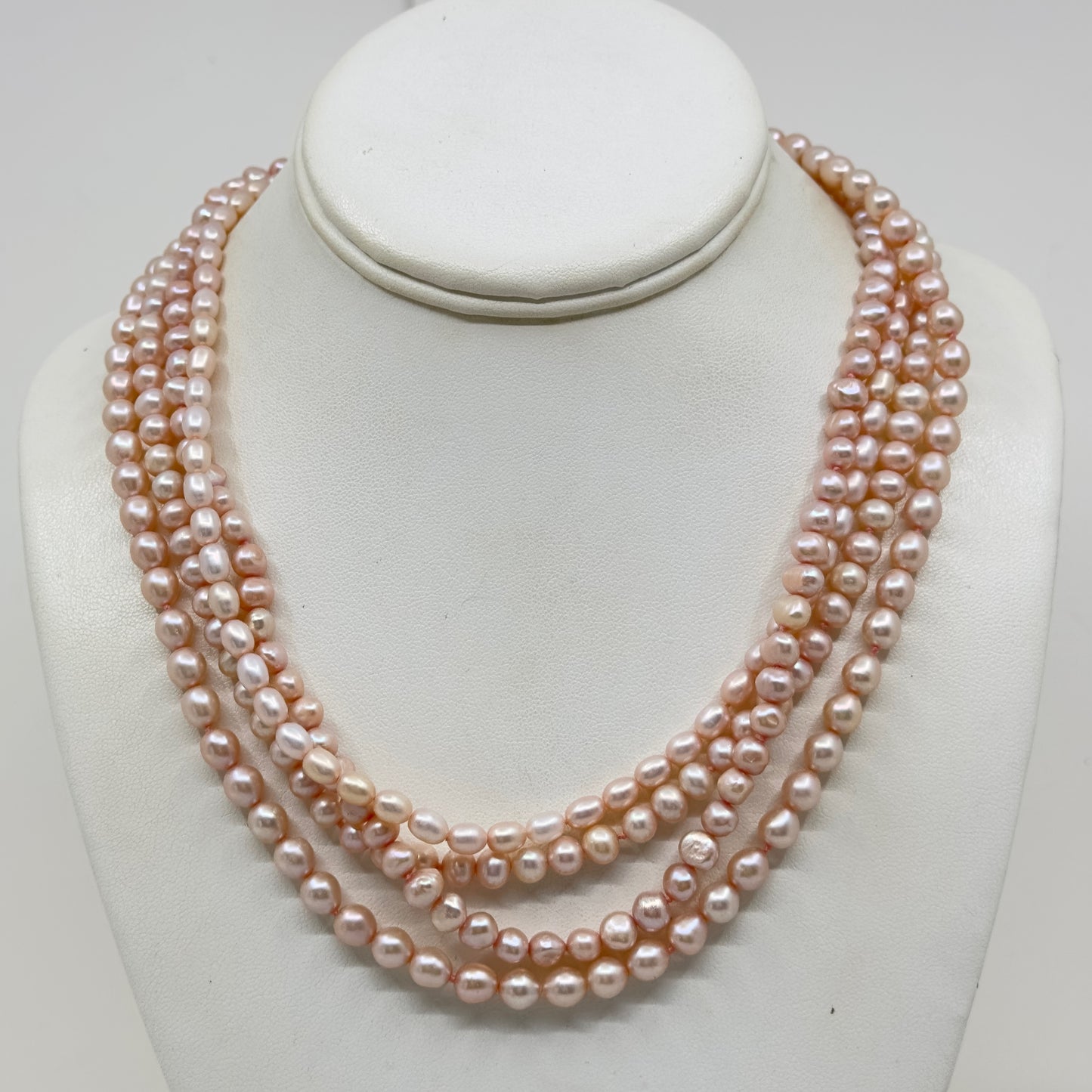Sterling silver Freshwater Pearl Torsade necklace - GM108
