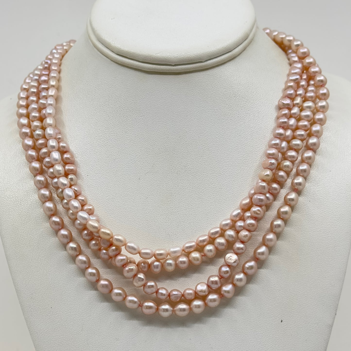 Sterling silver Freshwater Pearl Torsade necklace - GM108