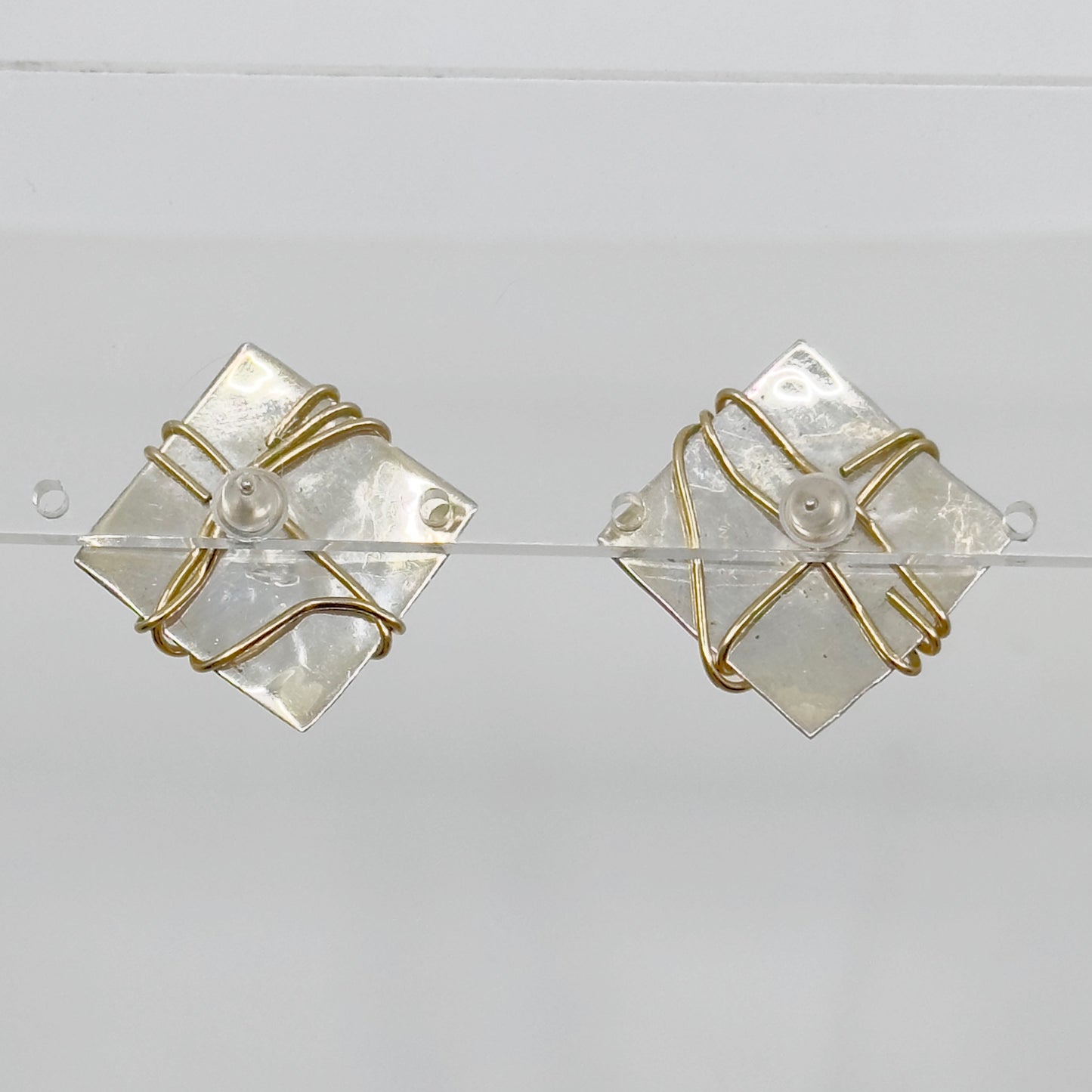 Hand Made sterling silver Gold filled earrings - GM1080
