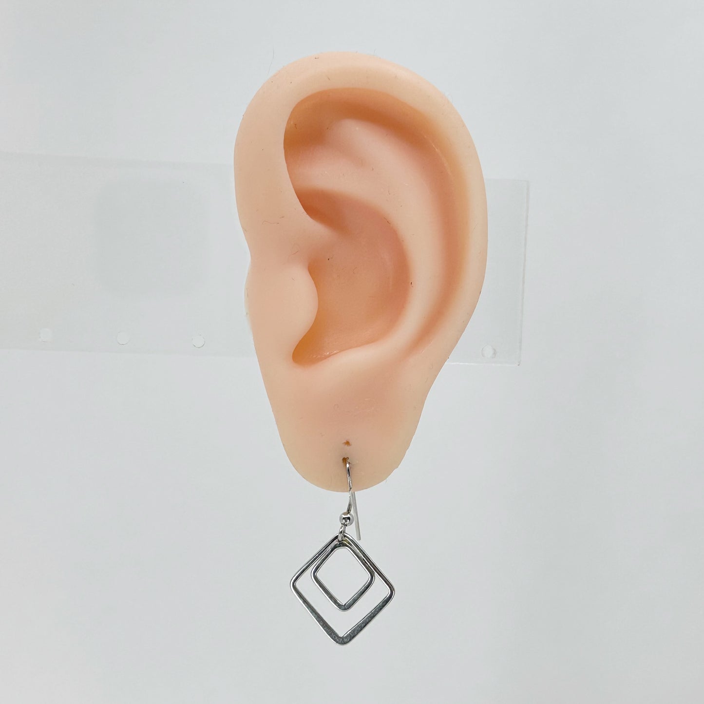 sterling silver geometric drop earrings - GM1088