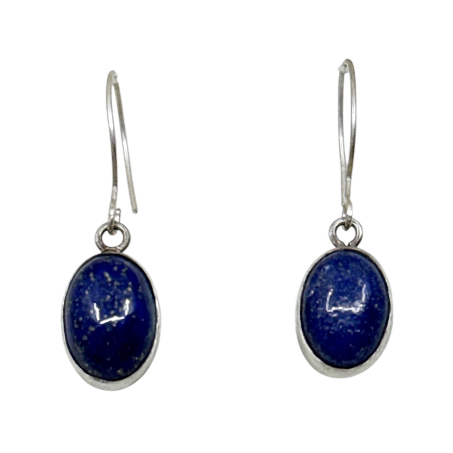 sterling silver lapis lazuli drop earrings - GM1093