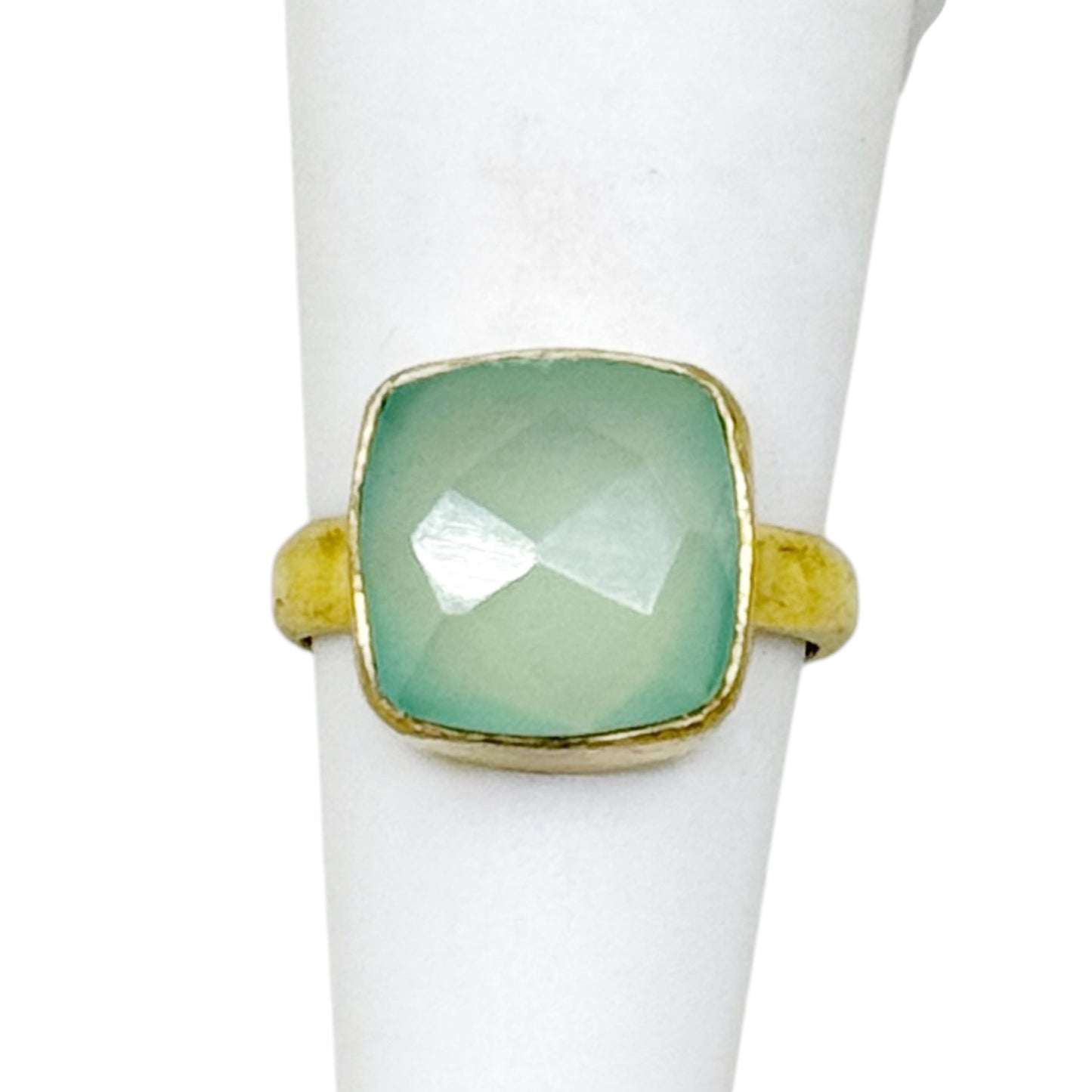 Gold Vermeil sterling silver chalcedony ring GM1095