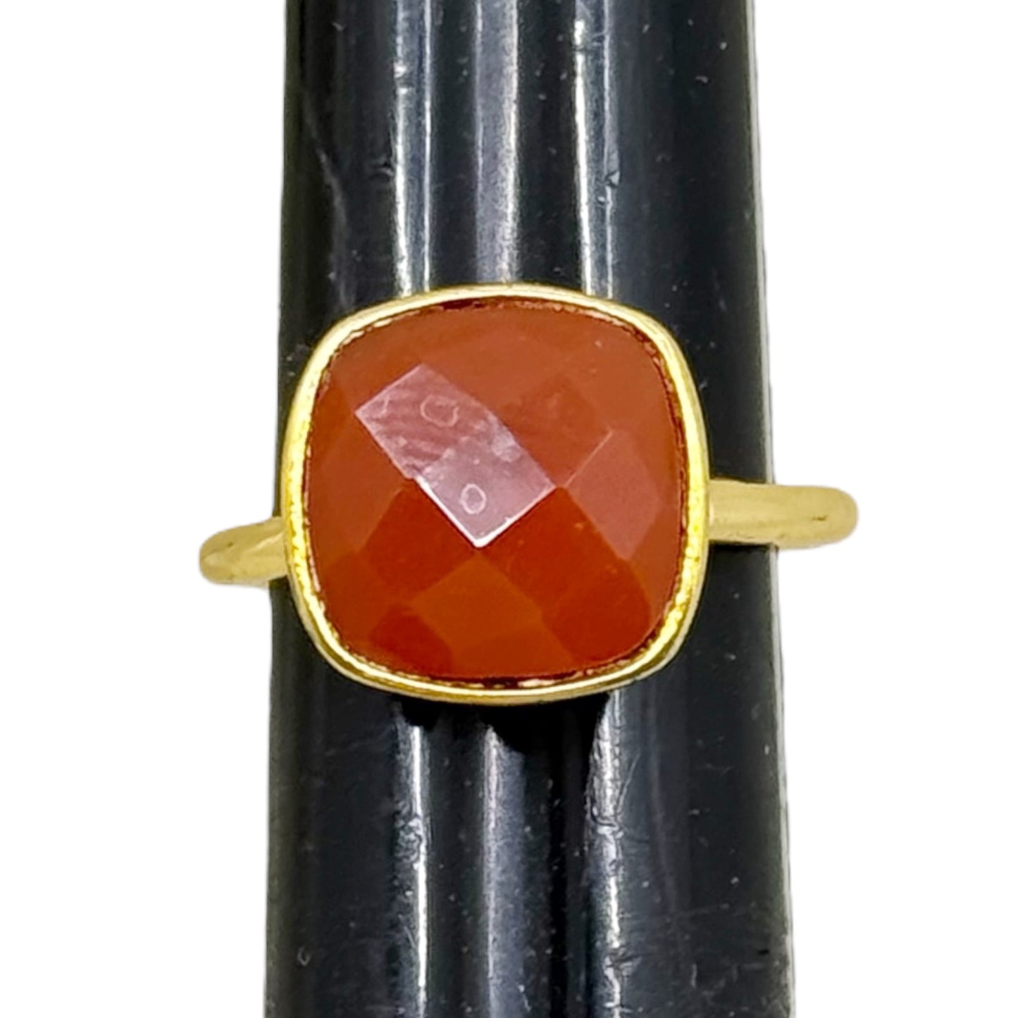 Gold Vermeil sterling silver carnelian ring - GM1096