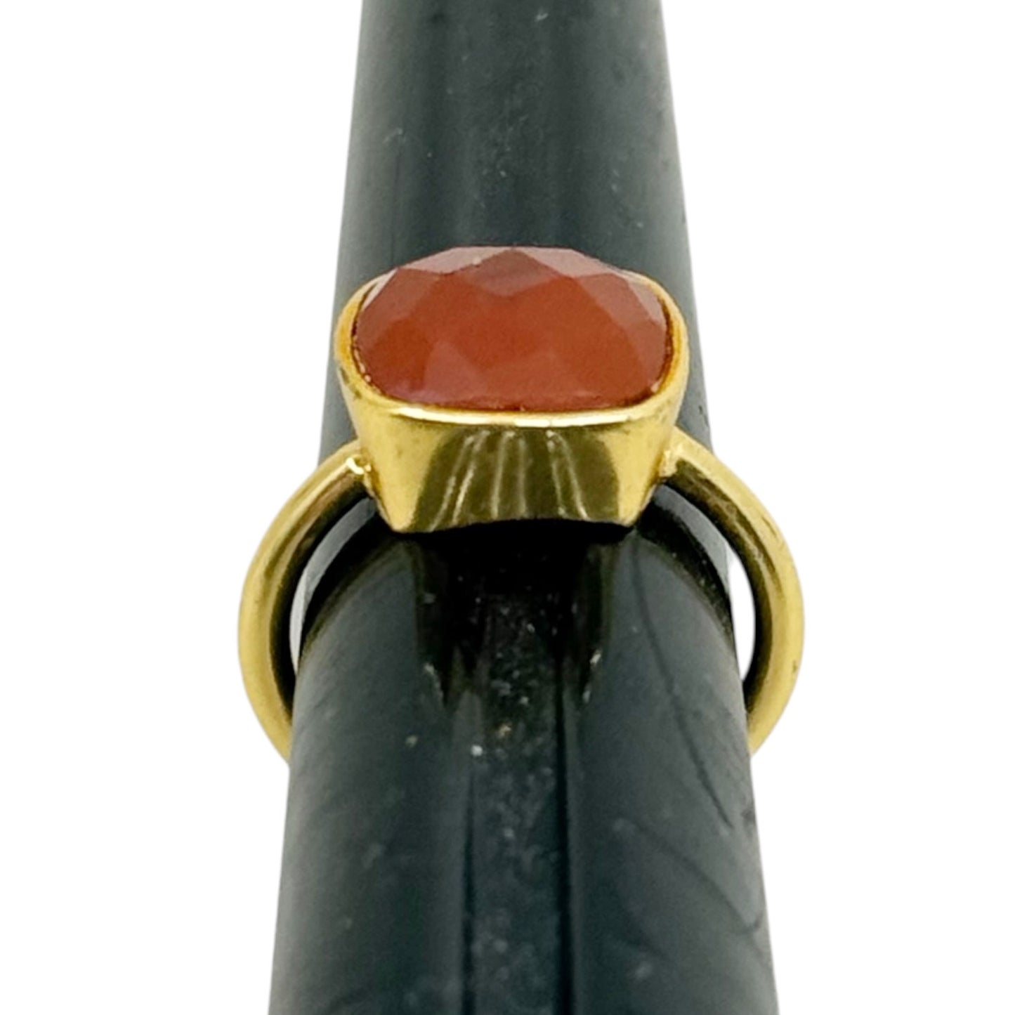 Gold Vermeil sterling silver carnelian ring - GM1096
