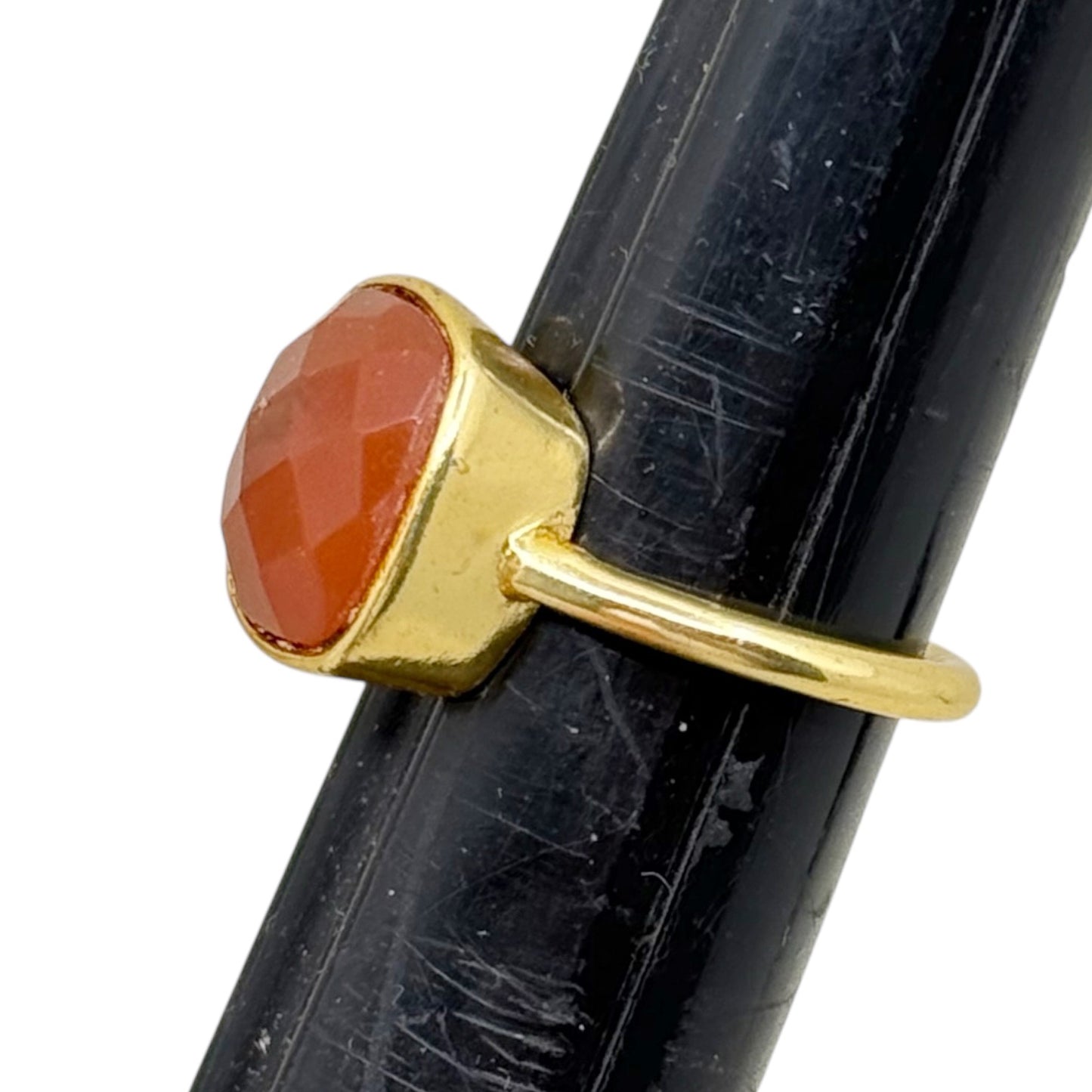 Gold Vermeil sterling silver carnelian ring - GM1096