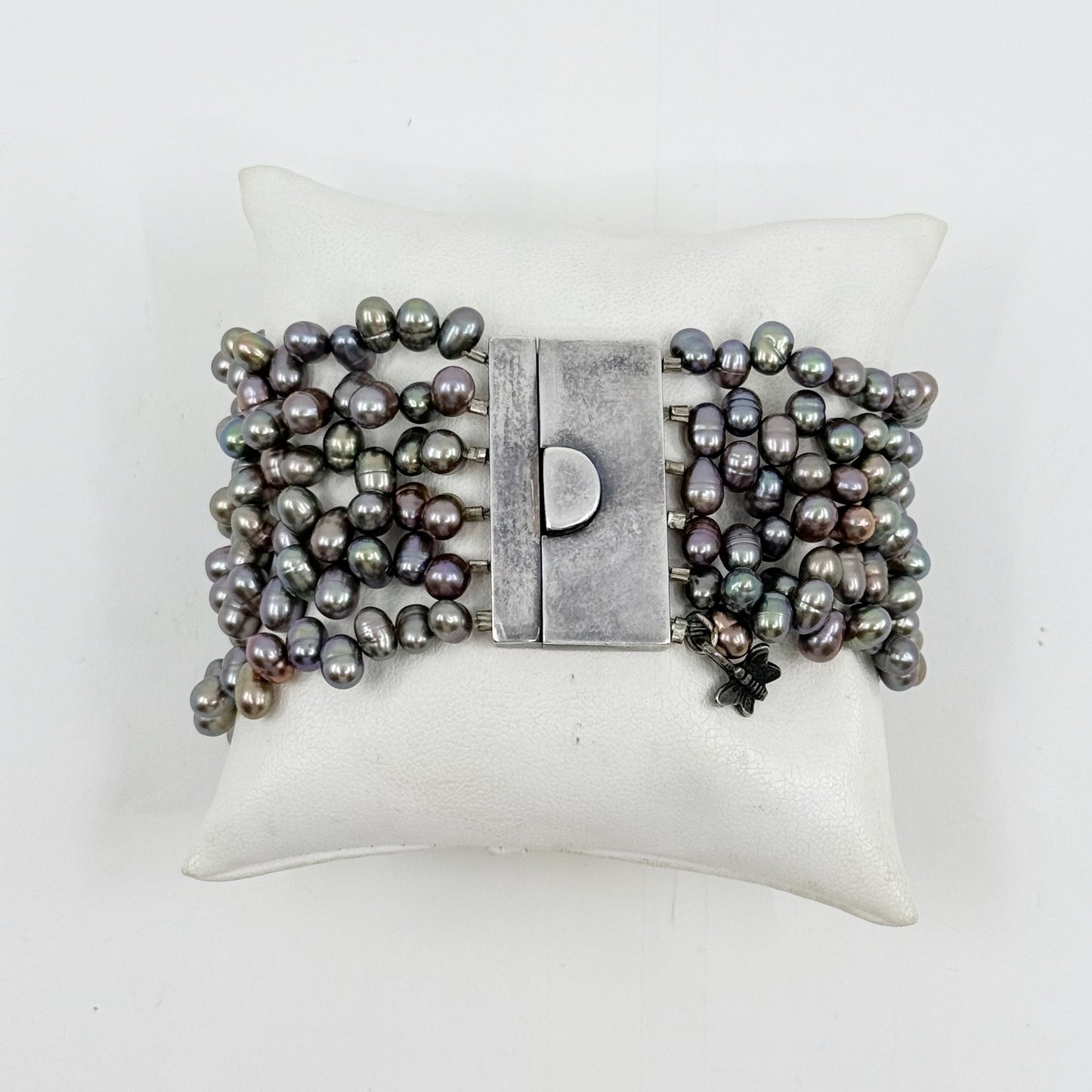 Hand Made Sterling silver pearl bracelet