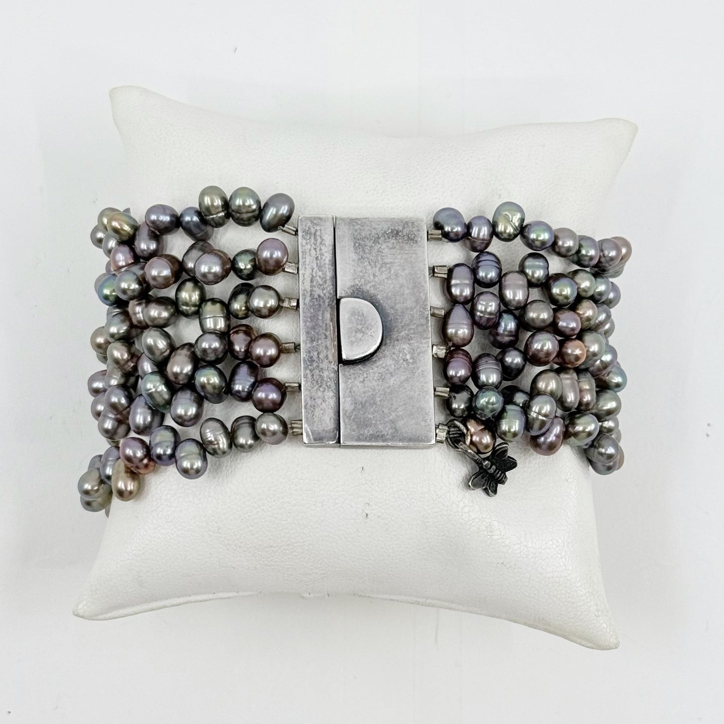 Hand Made Sterling silver pearl bracelet