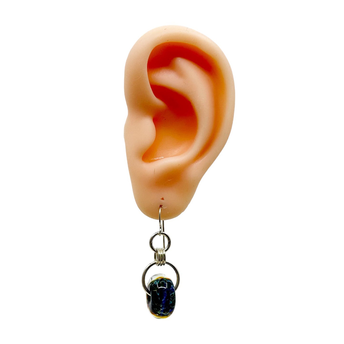 Sterling silver Lamp work borosilicate glass bead earrings - GM1106