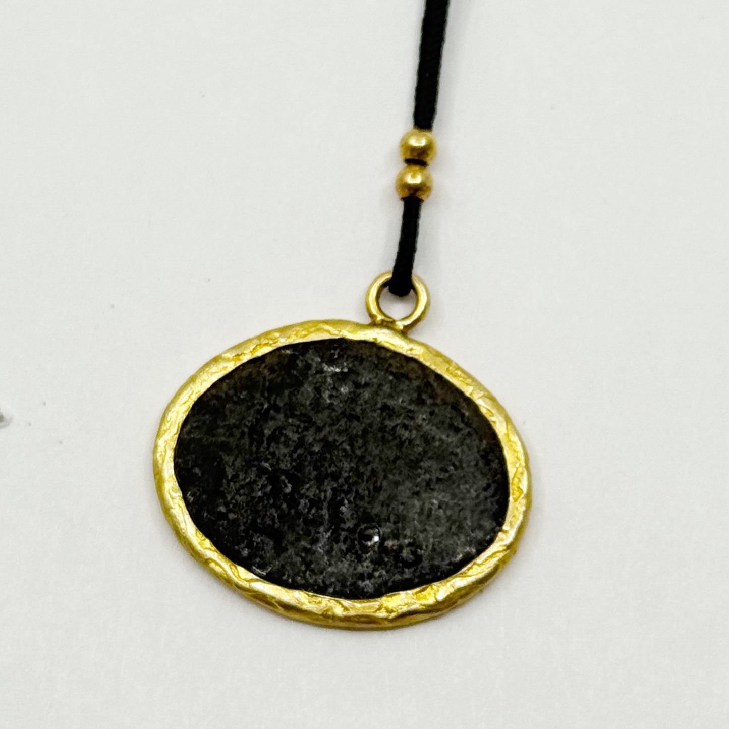 18k gold over sterling silver vermeil cubic zirconia pendant cord necklace - GM1112