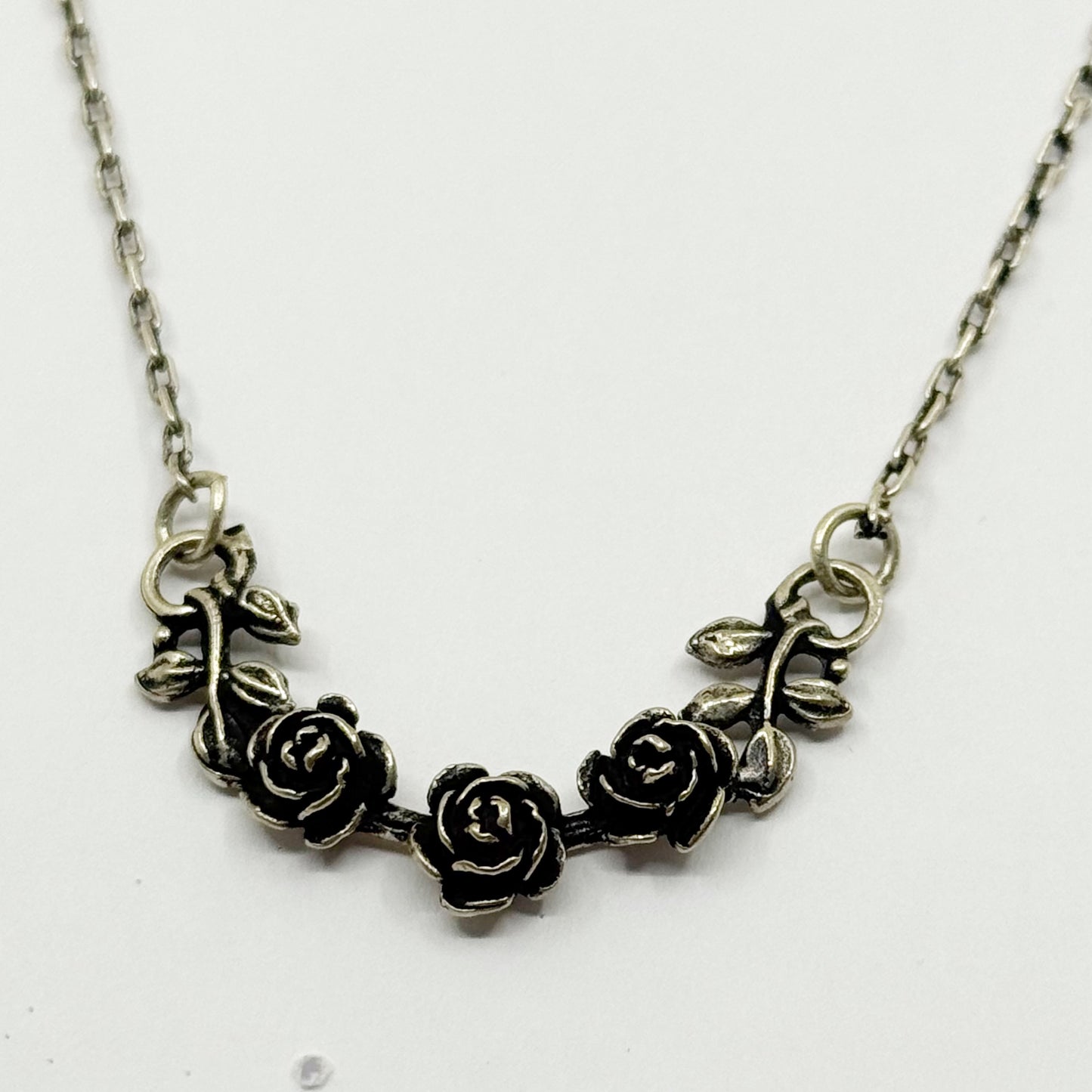 Vintage sterling silver vermeil flower pendant necklace - GM1151