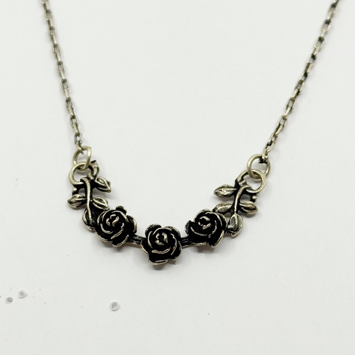 Vintage sterling silver vermeil flower pendant necklace - GM1151