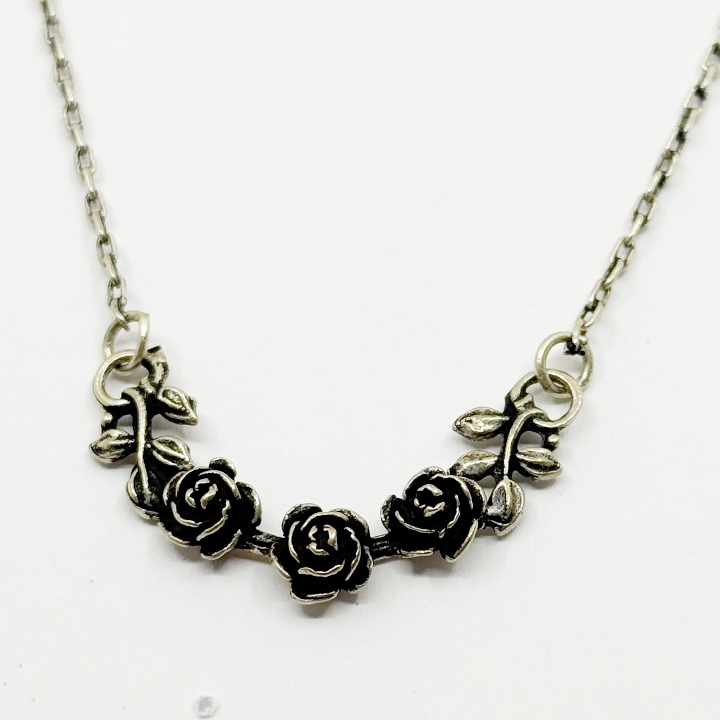 Vintage sterling silver vermeil flower pendant necklace - GM1151
