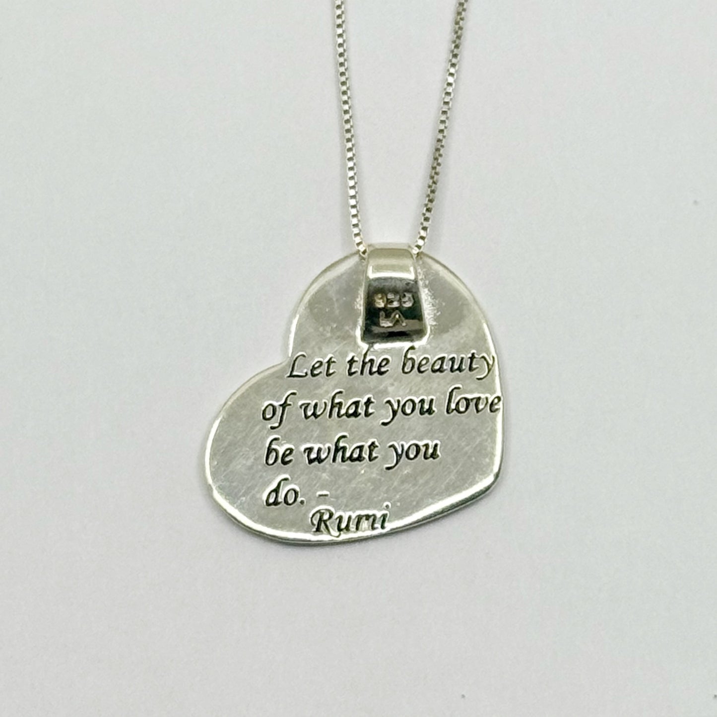 sterling silver heart pendant necklace - GM1113