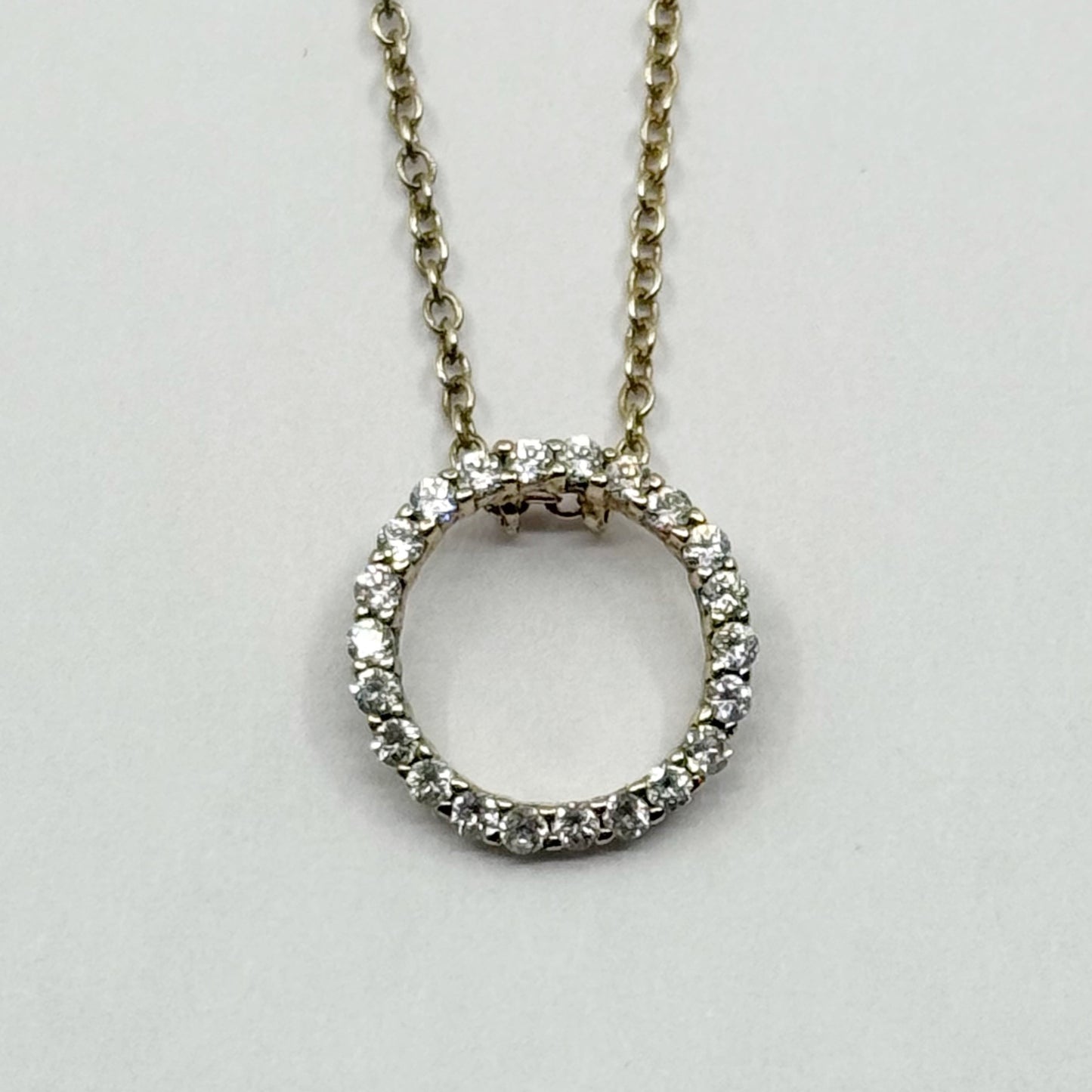 14k Gold over sterling silver vermeil cubic zirconia pendant necklace - GM1125