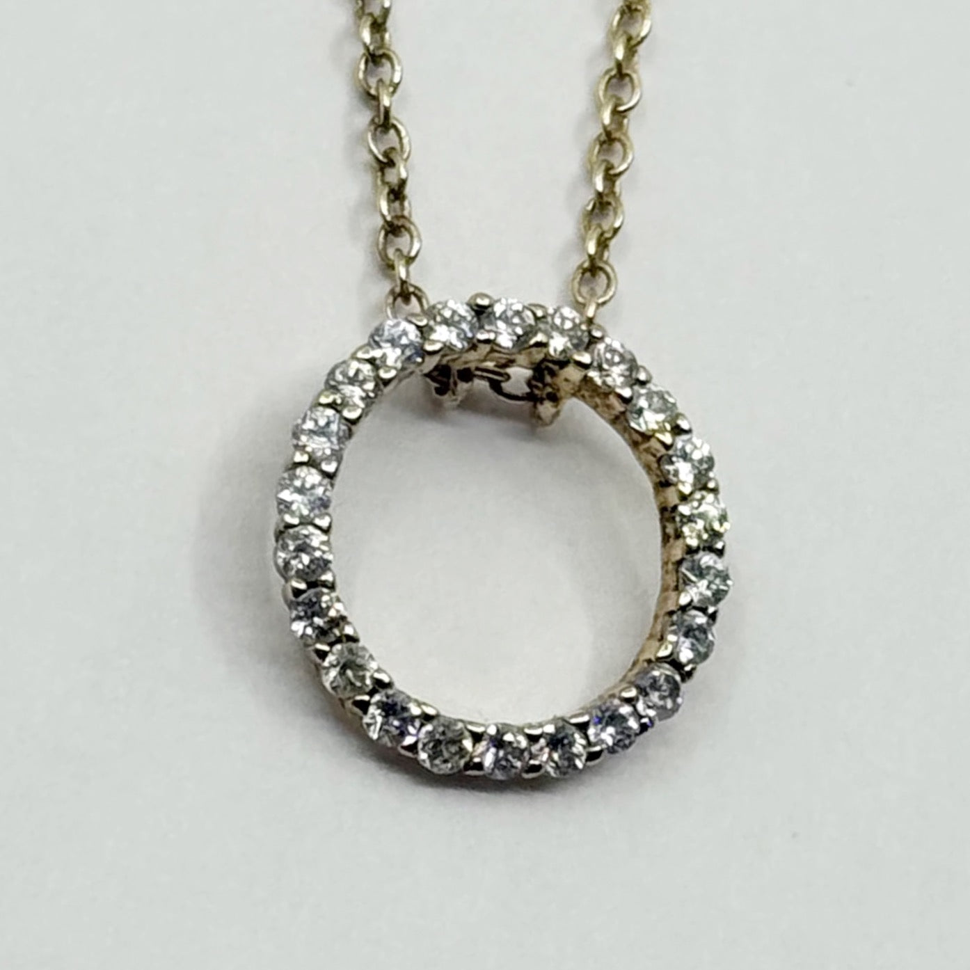 14k Gold over sterling silver vermeil cubic zirconia pendant necklace - GM1125