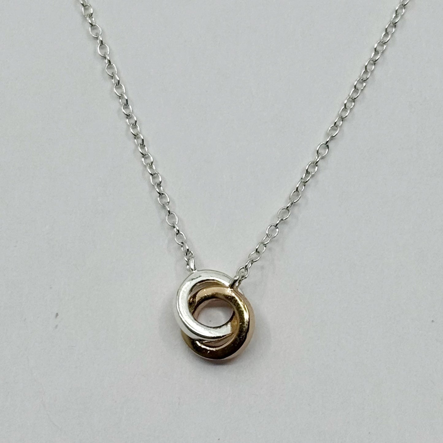sterling silver interlocking circle pendant necklace - GM1130