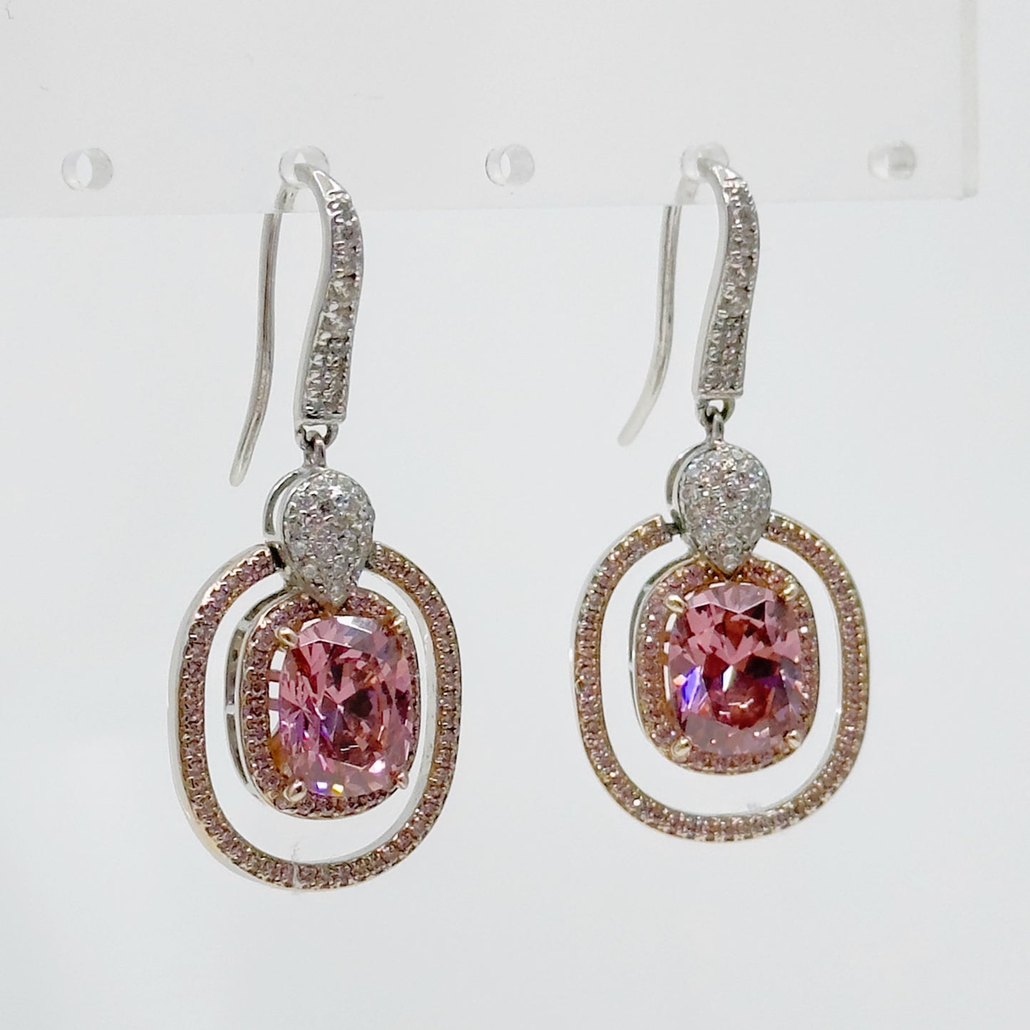 JD Sterling silver cubic zirconia drop earrings - GM1132