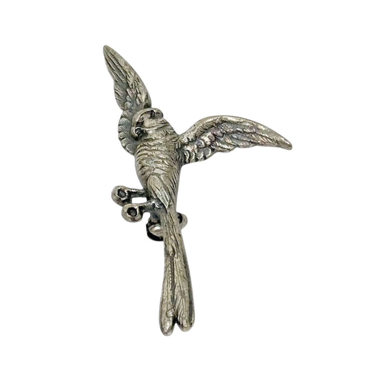 Vintage silver plated Parrot bird brooch - GM114